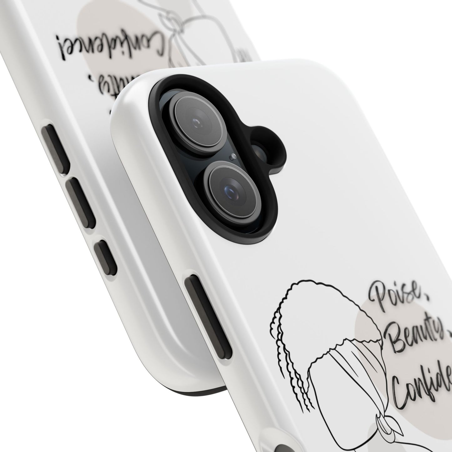 Natural woman Puff (BL)Tough Phone Cases WHITE
