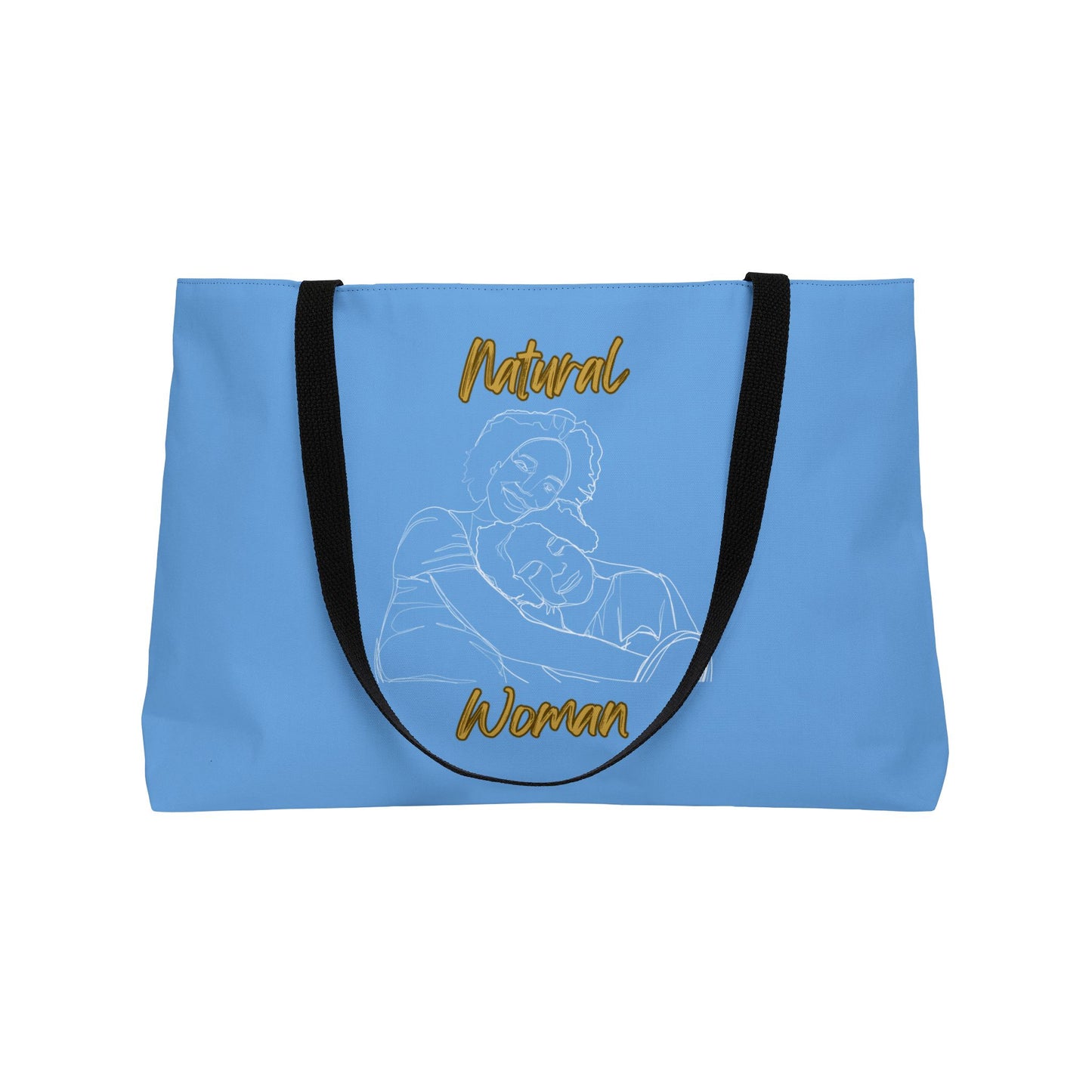 Natural Woman Loving Embrace (WL) Weekender Tote Bag LIGHT BLUE