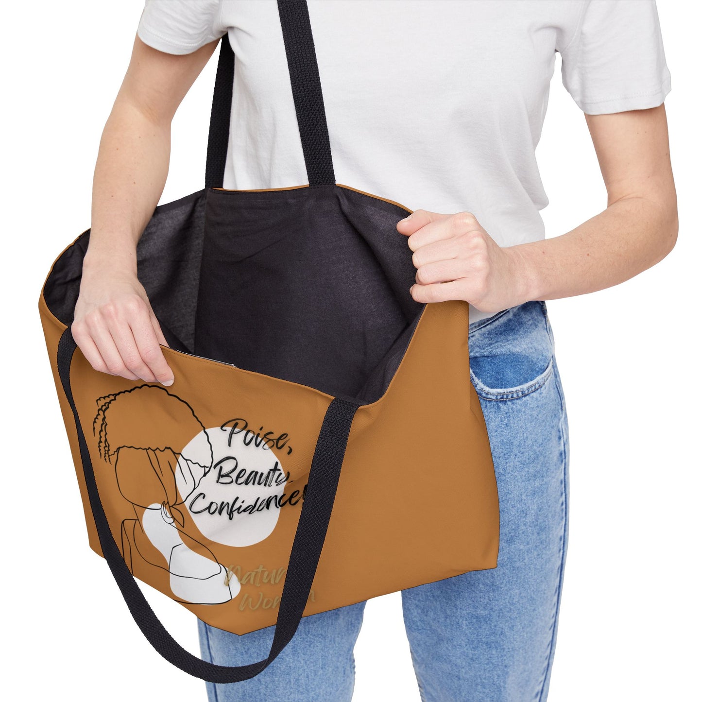 Natural Woman Puff (BL) Weekender Tote Bag LIGHT BROWN
