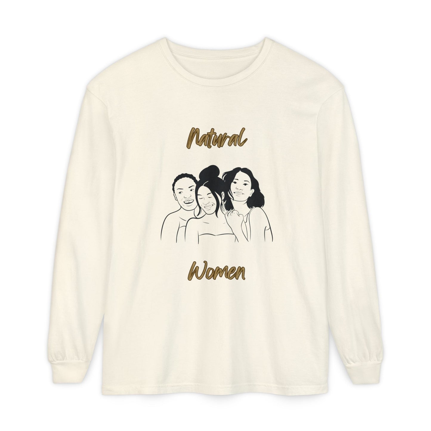 Natural Woman Laughing Friends (BL) Long Sleeve T-Shirt