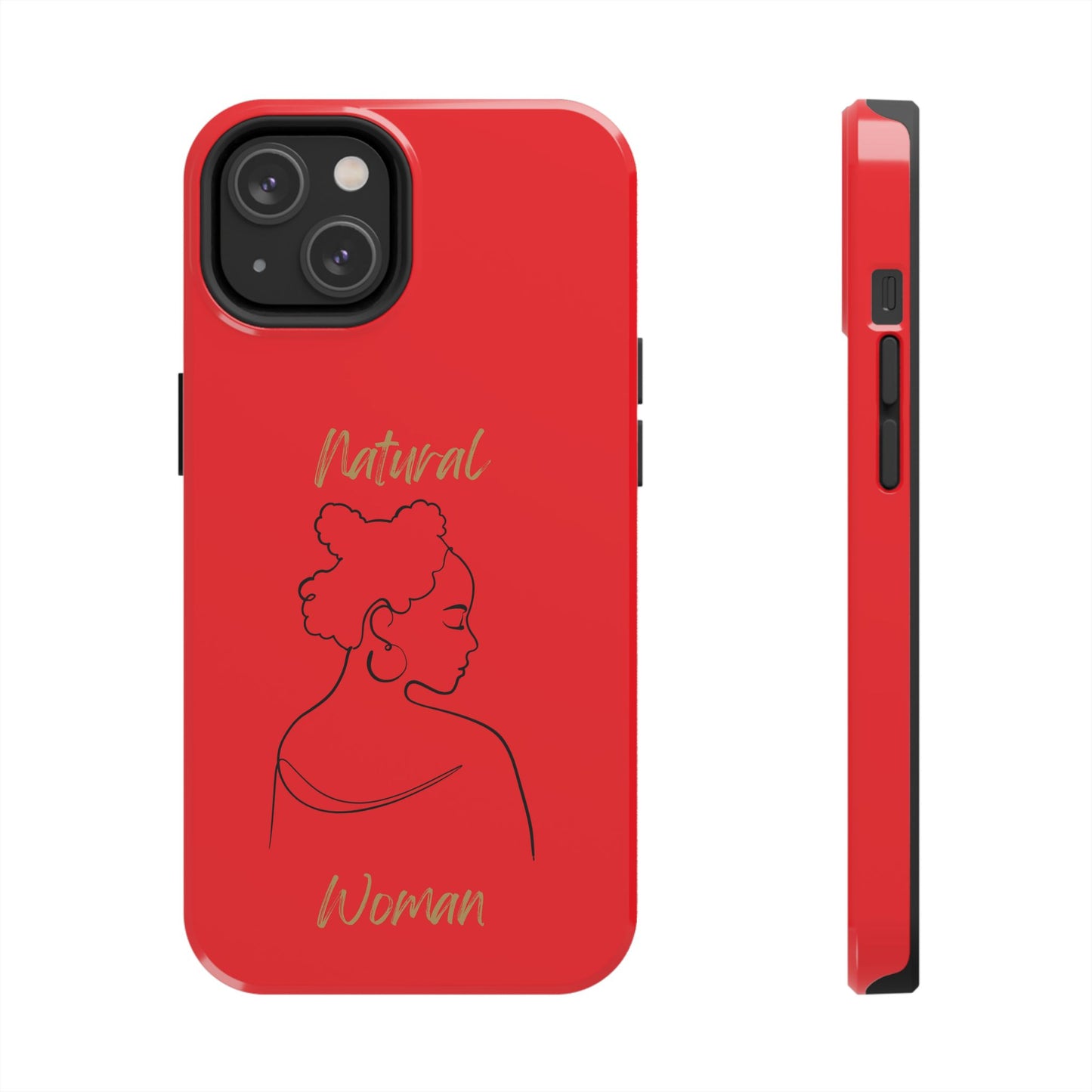 Natural Woman Twists (BL) Tough Phone Case RED