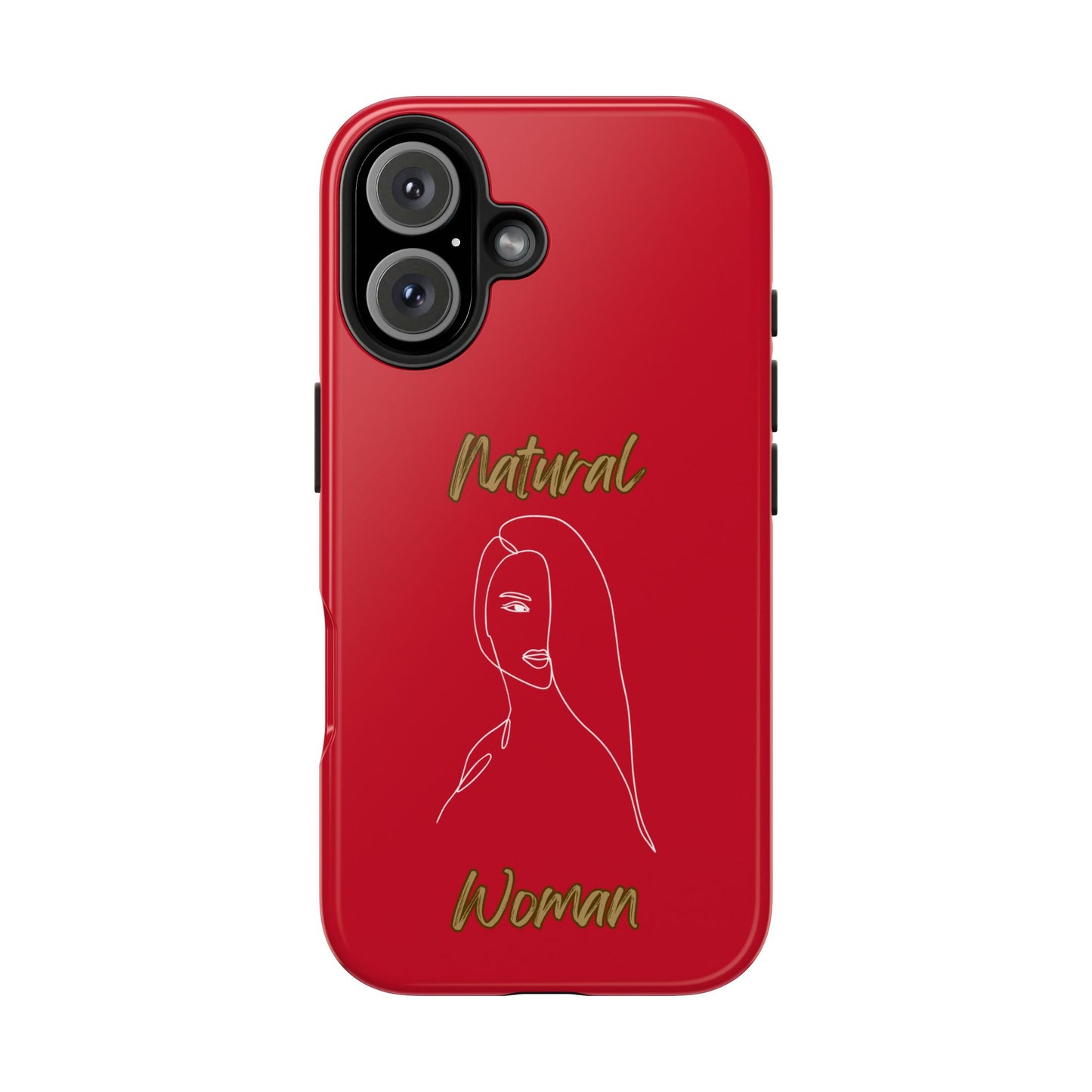 Natural Woman Covered Eye (WL)Tough Phone Cases DARK RED