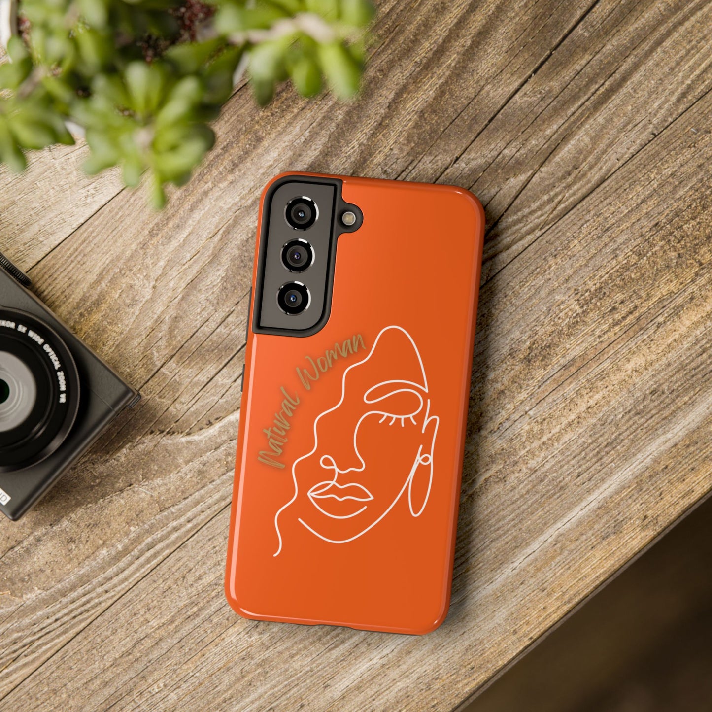 Natural Woman Half Face (WL)Tough Phone Case ORANGE