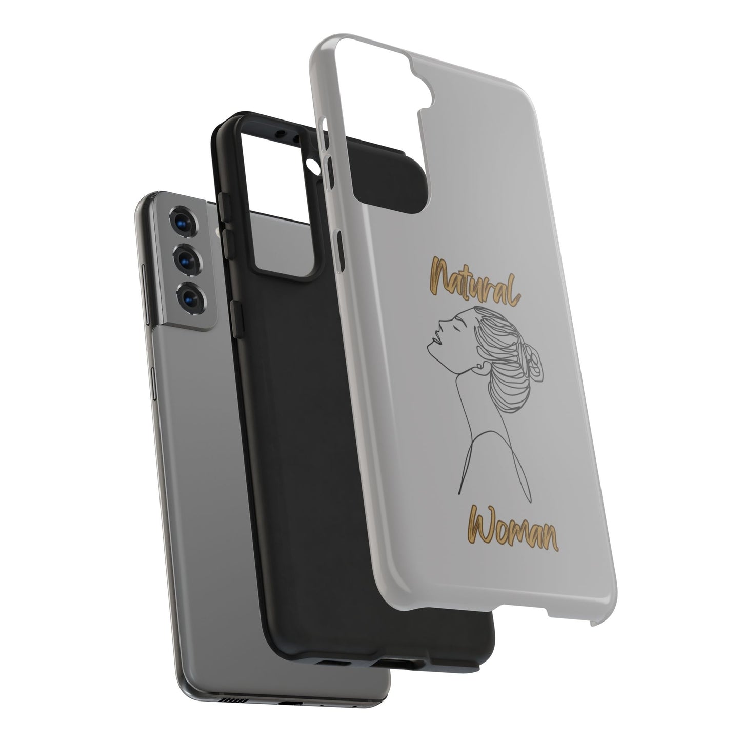 Natural Woman Wet Bun (BL) Tough Phone Cases LIGHT GREY