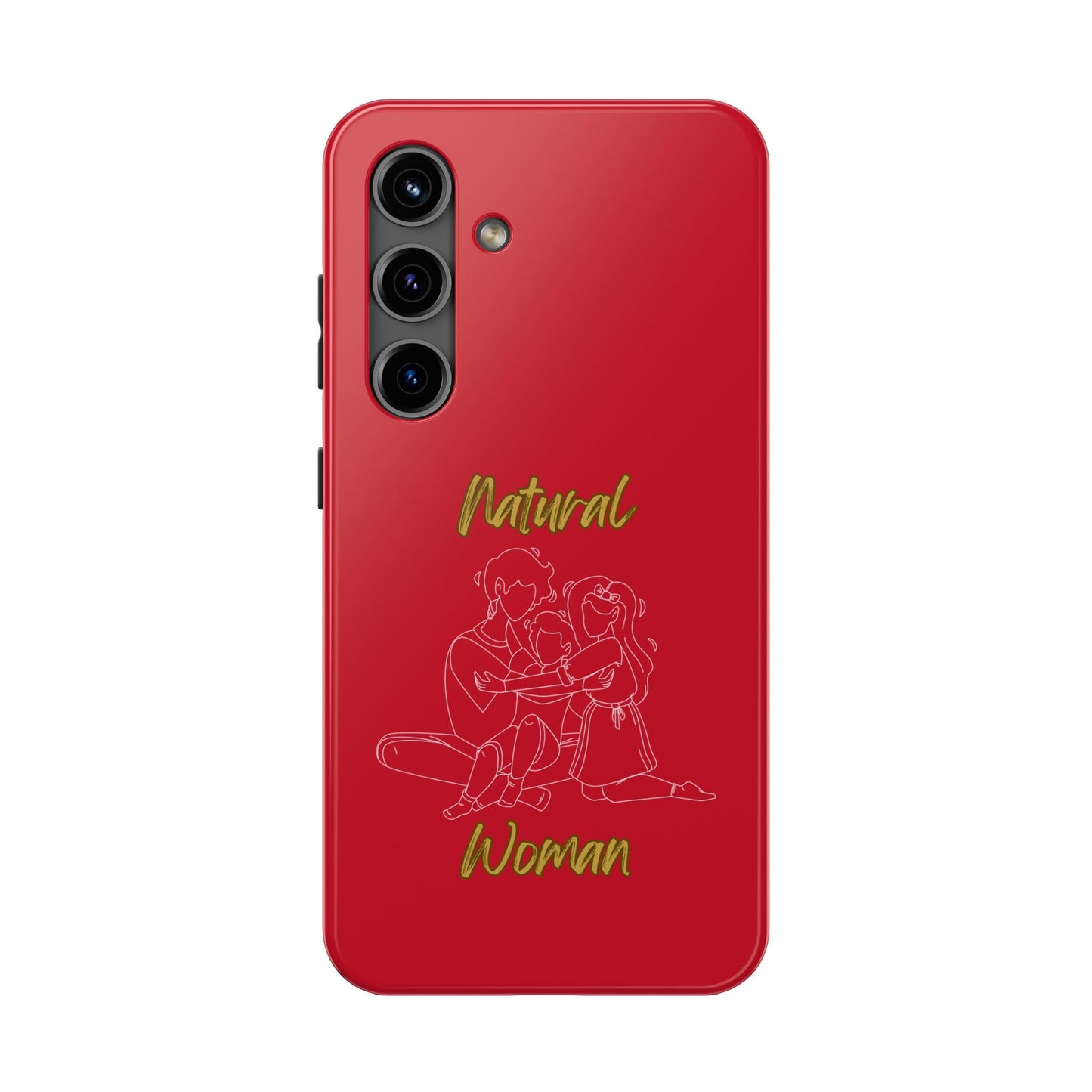 Natural Woman Bear Hugs (WL) Tough Phone Cases DARK RED