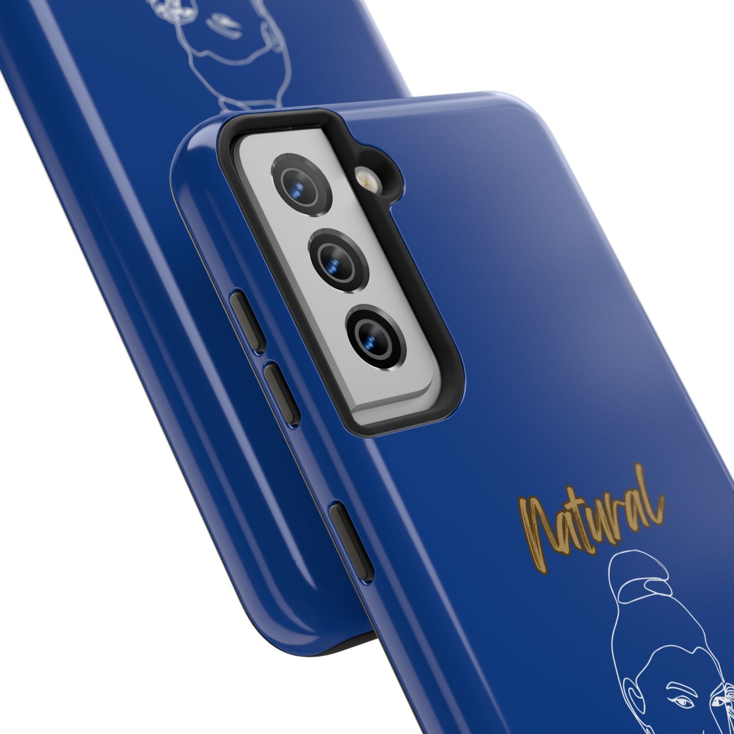 Natural Woman Sassy Bun (WL) Tough Phone Cases DARK BLUE