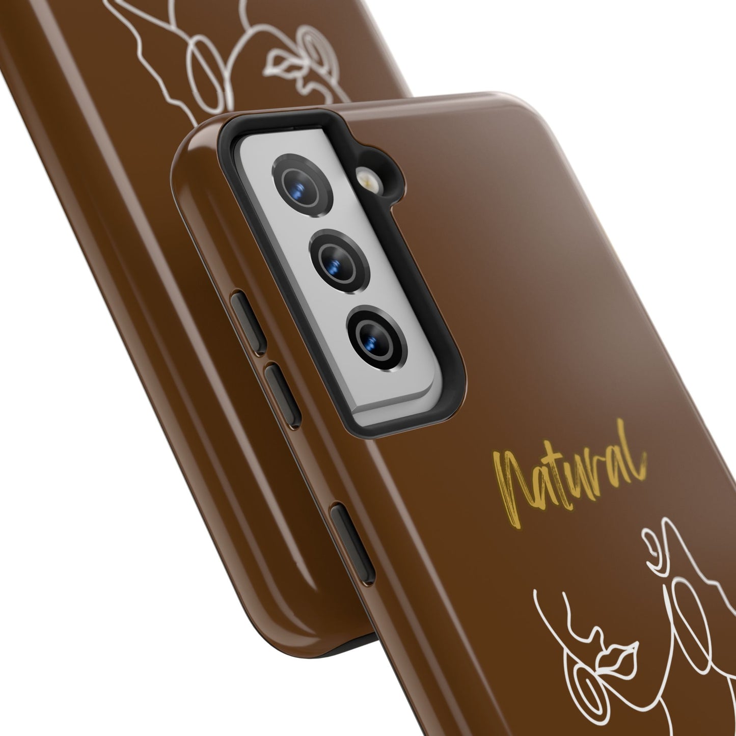 Natural Woman Lips (WL)Tough Phone Cases BROWN