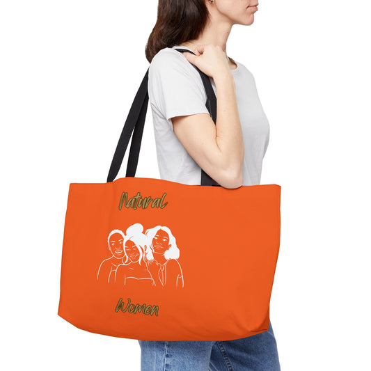 Natural Women Laughing Friends (WL) Weekender Tote Bag ORANGE