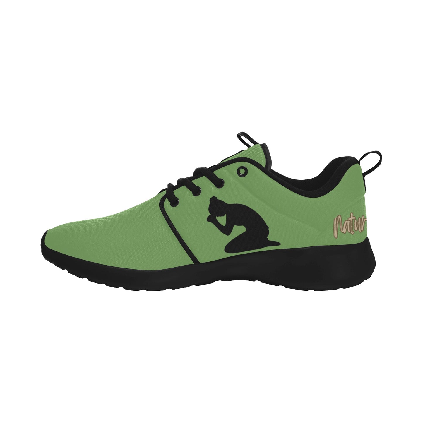 Natural Woman PRAY (BL) GREEN w/ Black Sole Sneakers
