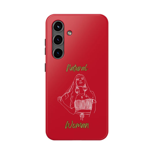 Natural Woman Thinking (WL)Tough Phone Cases DARK RED