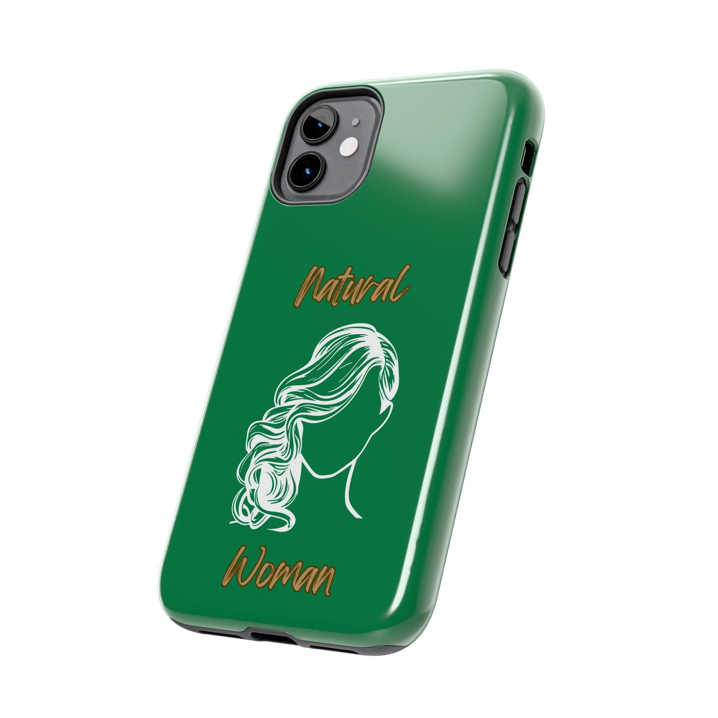 Natural Woman Long Curl (WL)Tough Phone Cases DARK GREEN