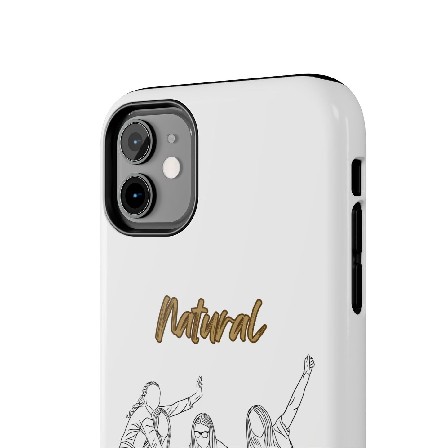 Natural Woman Piggy Back (BL)Tough Phone Cases WHITE