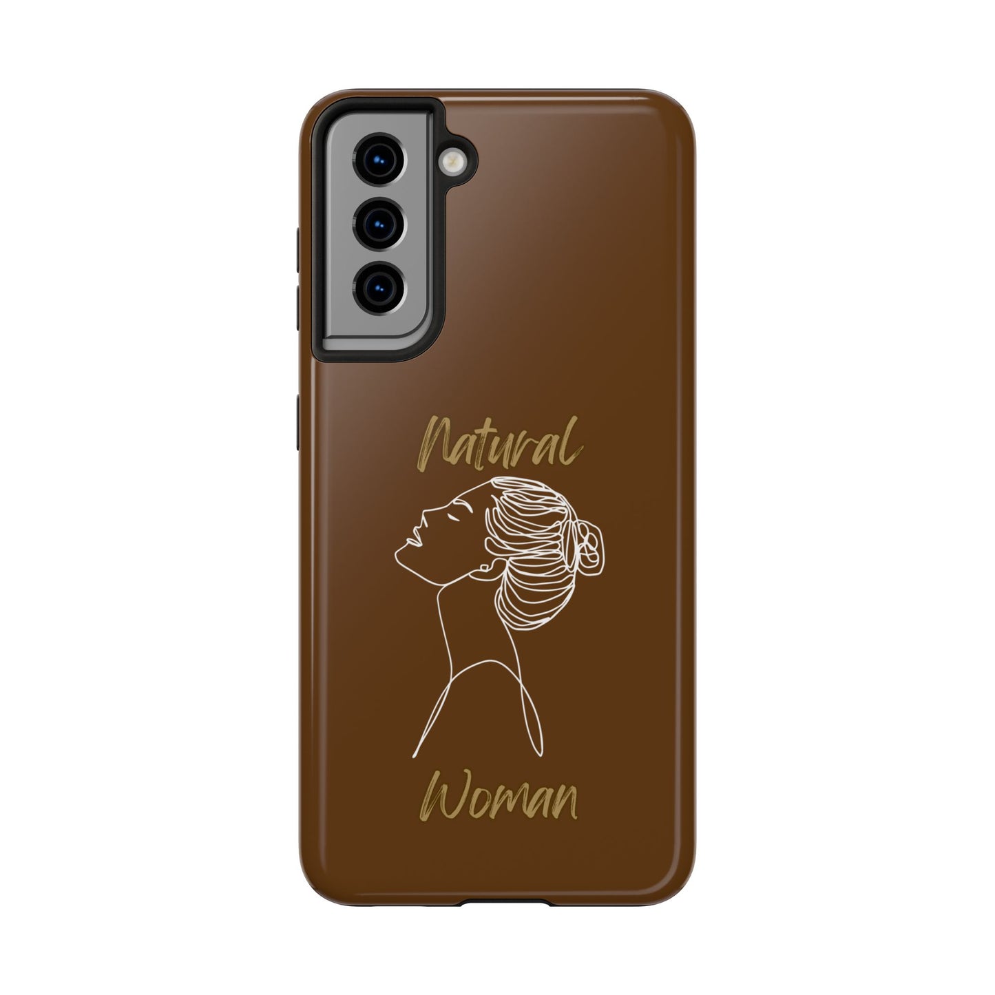 Natural Woman Wet Bun (WL) Tough Phone Cases BROWN