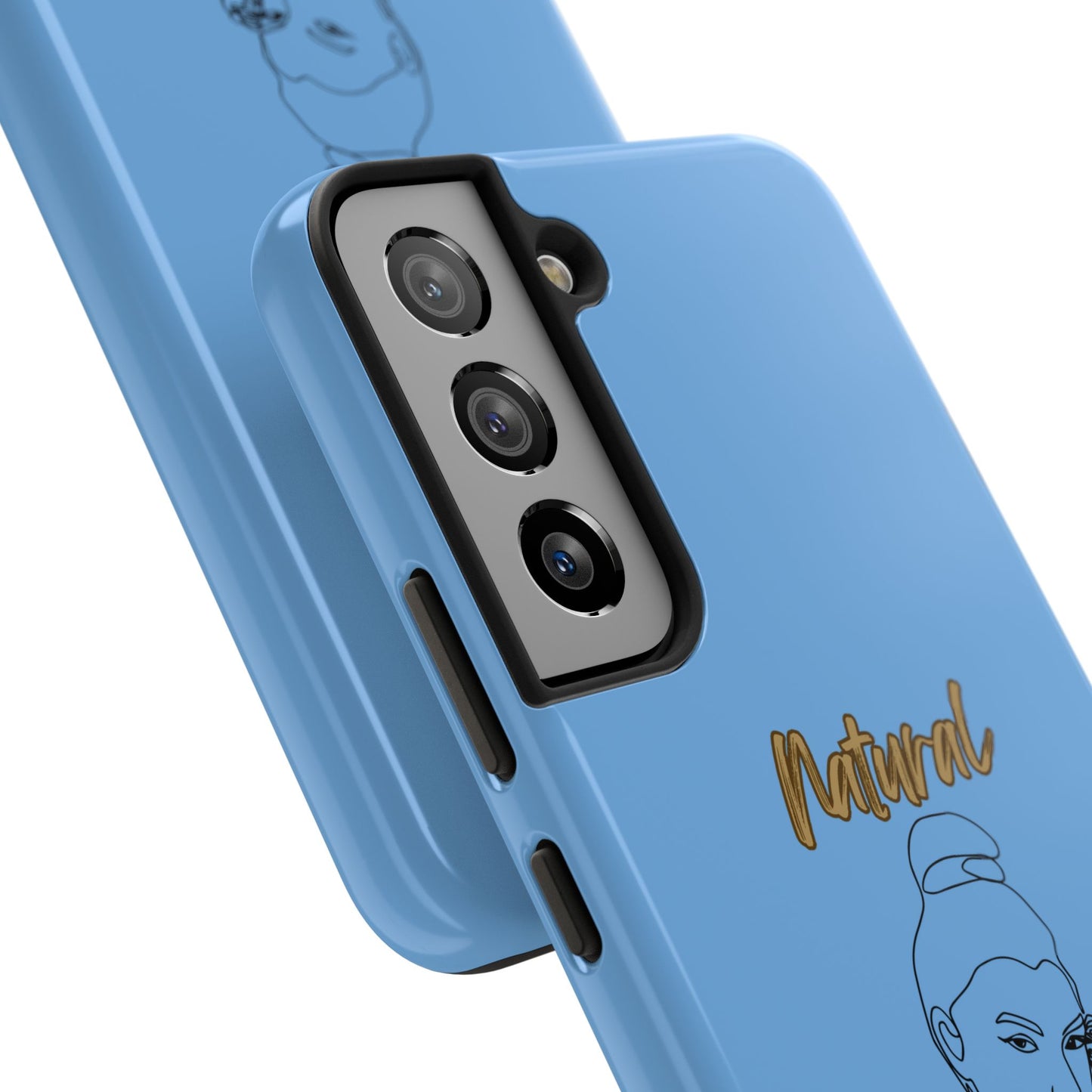 Natural Woman Sassy Bun (BL) Tough Phone Cases LIGHT BLUE
