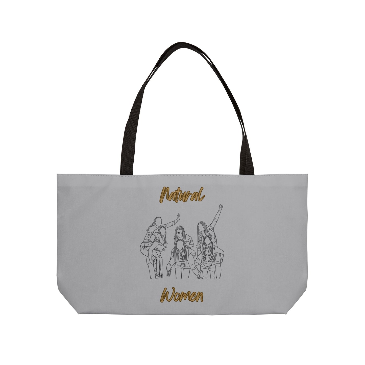 Natural Women Piggy Back (BL) Weekender Tote Bag LIGHT GREY