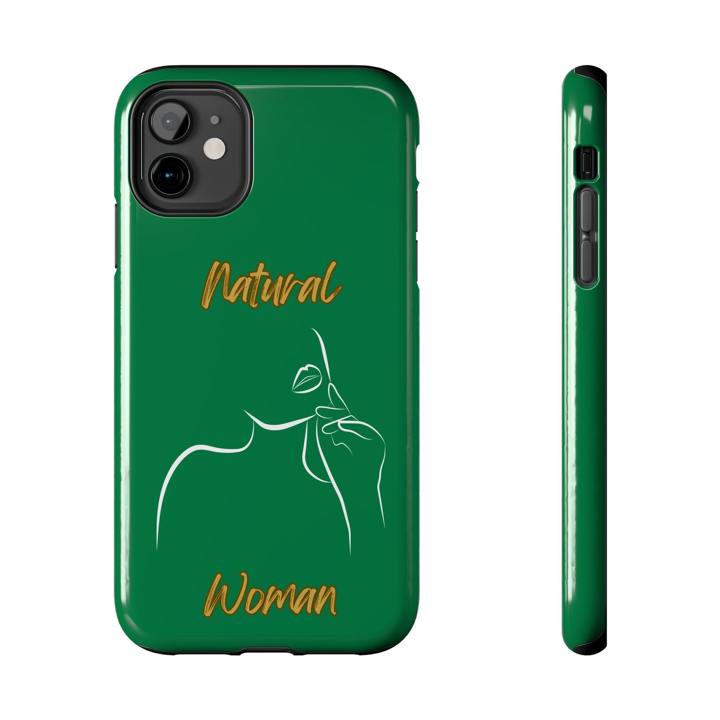 Natural Woman Chin Up (WL)Tough Phone Cases DARK GREEN