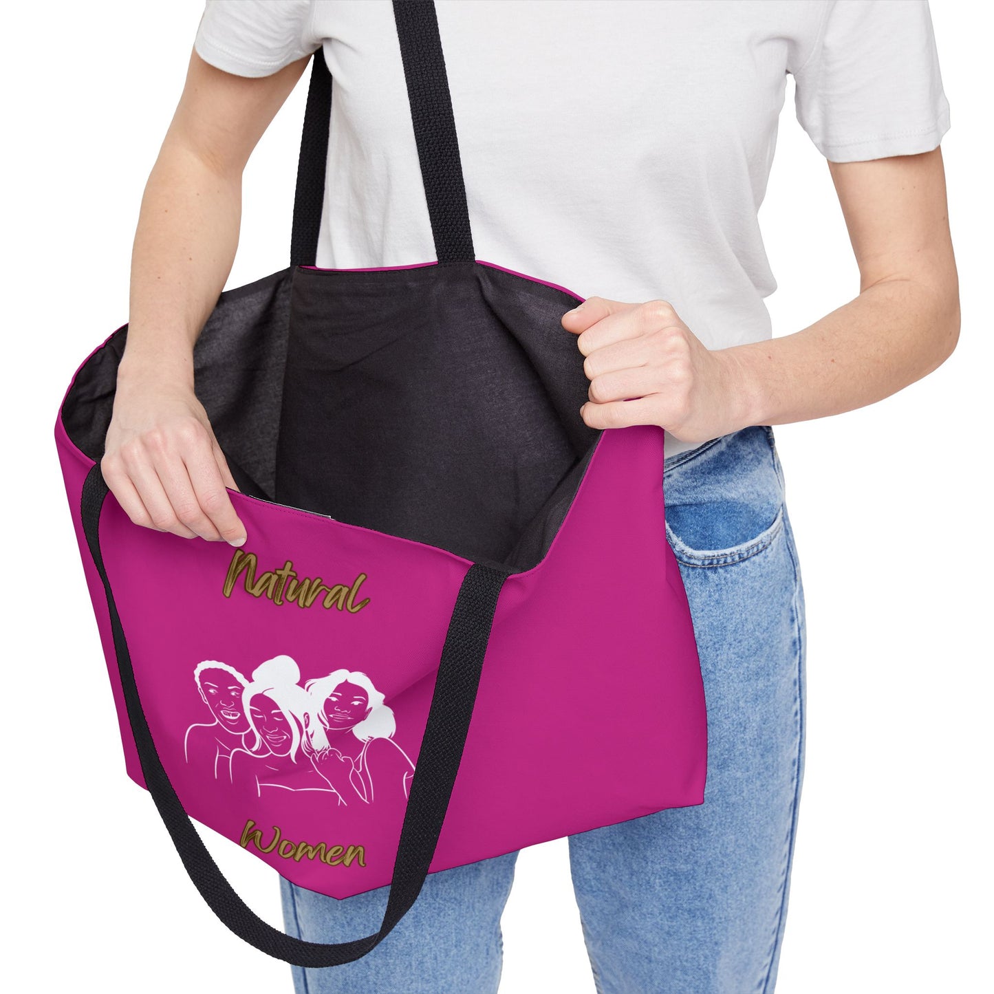 Natural Women Laughing Friends (WL) Weekender Tote Bag PINK