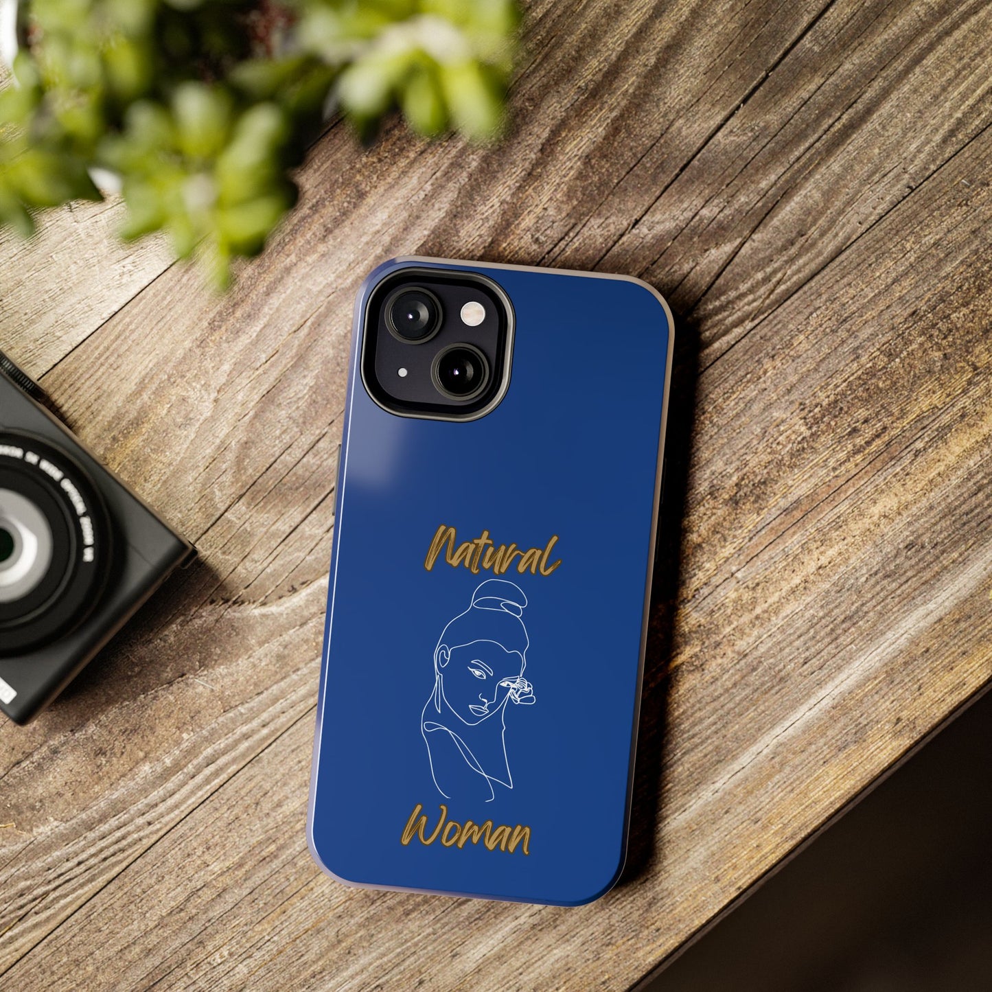 Natural Woman Sassy Bun (WL) Tough Phone Cases DARK BLUE