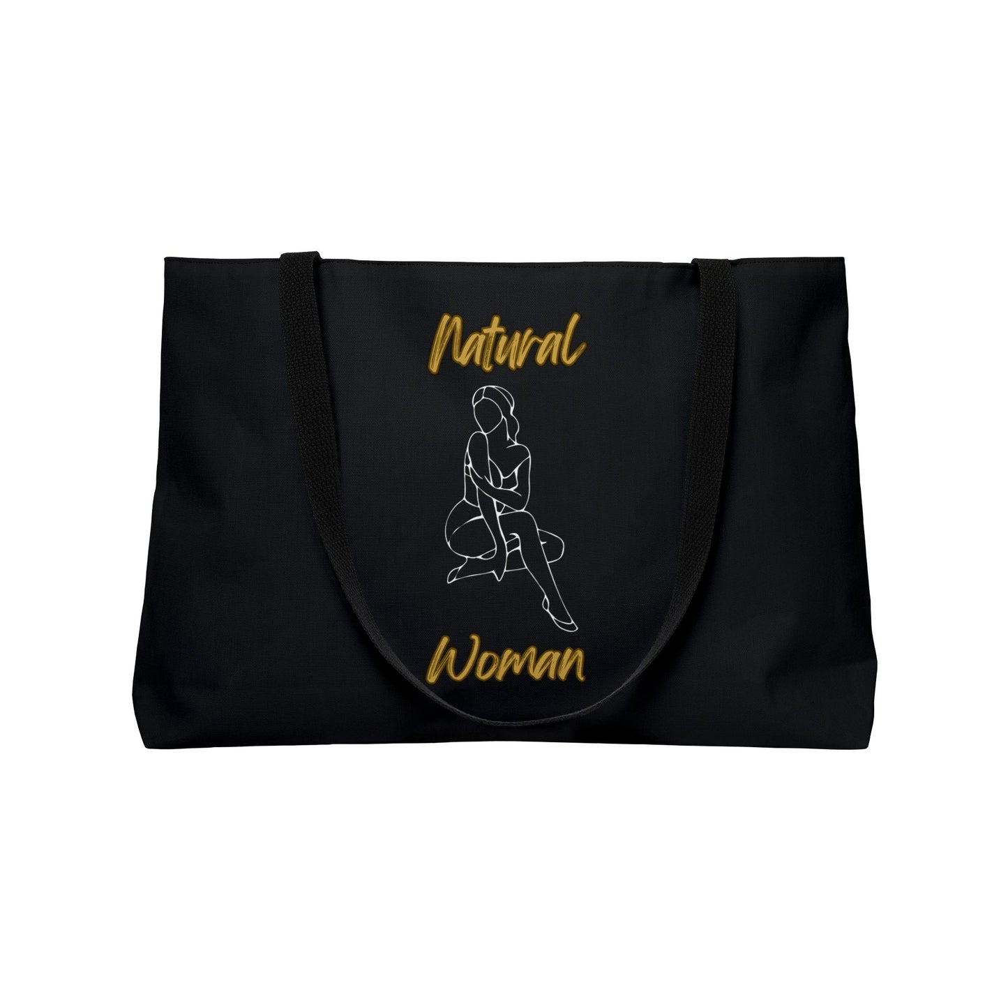 Natural Woman Shoulder Action (WL) Weekender Tote Bag BLACK