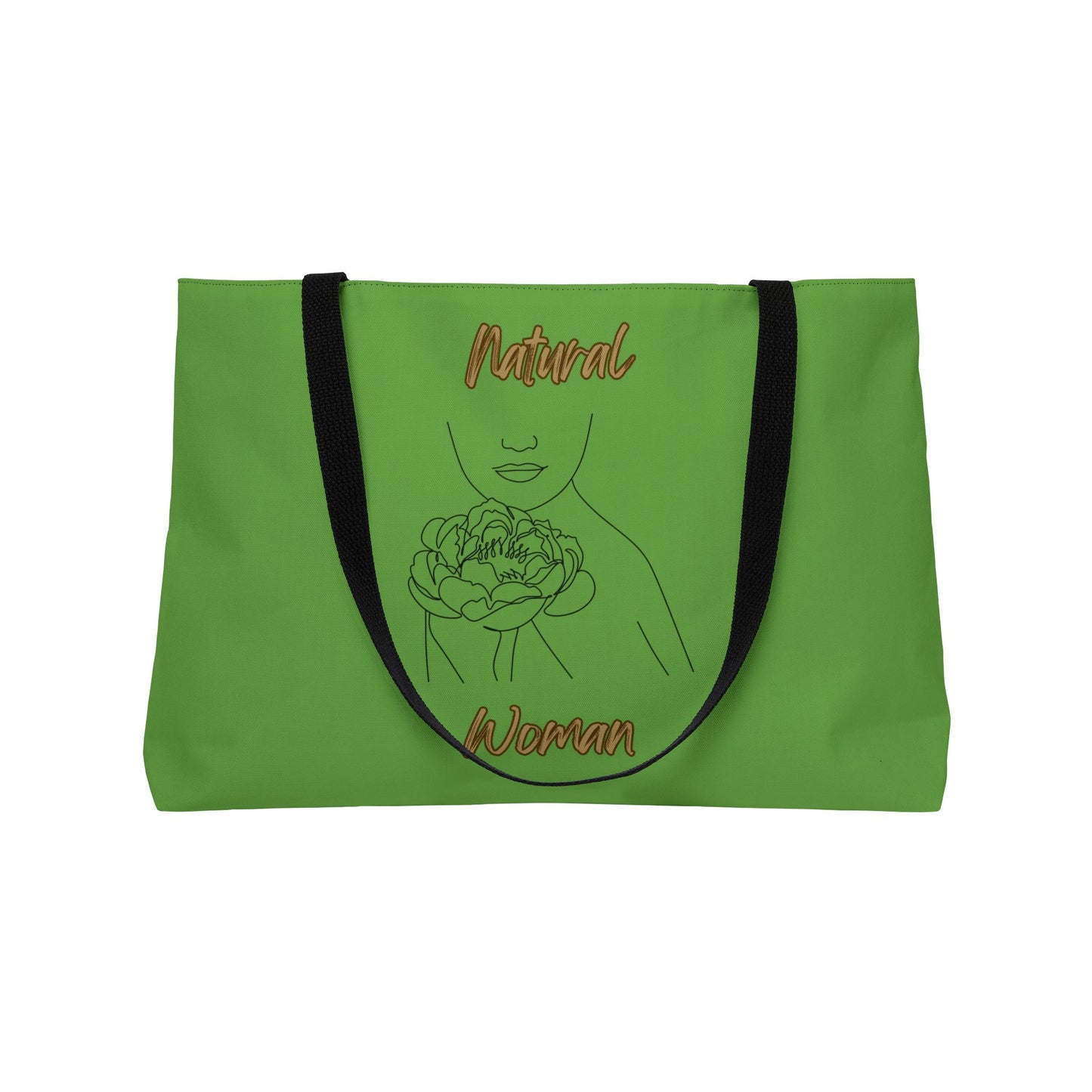 Natural Woman Kissed Flower (BL) Weekender Tote Bag GREEN