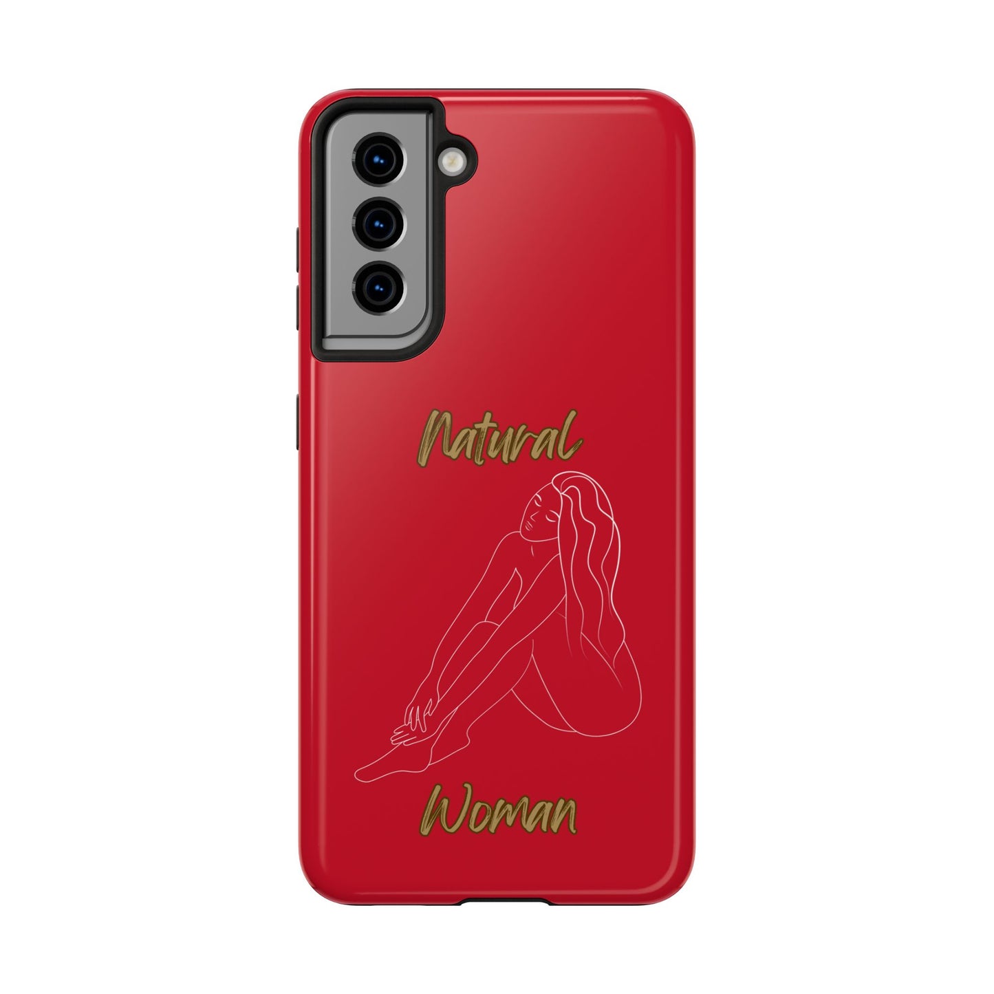 Natural Woman Beauty (WL) Tough Phone Cases DARK RED