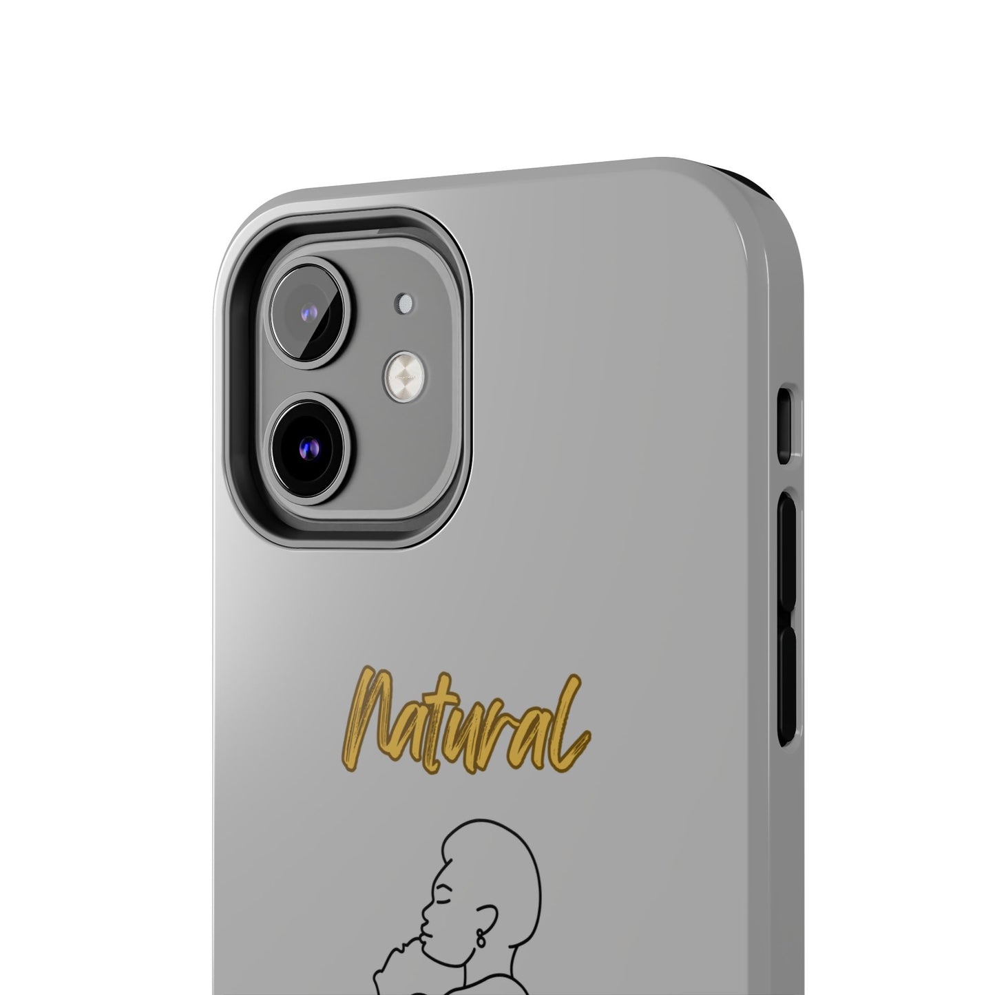 Natural Woman Safe With Momma (BL) Tough Phone Cases LIGHT GREY