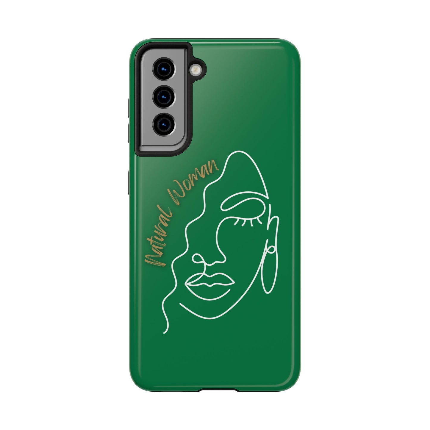 Natural Woman Half Face (WL)Tough Phone Case DARK GREEN