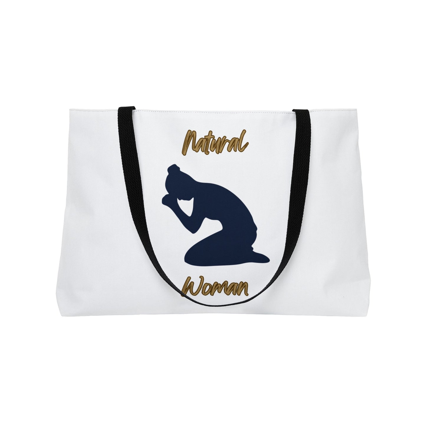 Natural Woman Pray (BL) Weekender Tote Bag WHITE