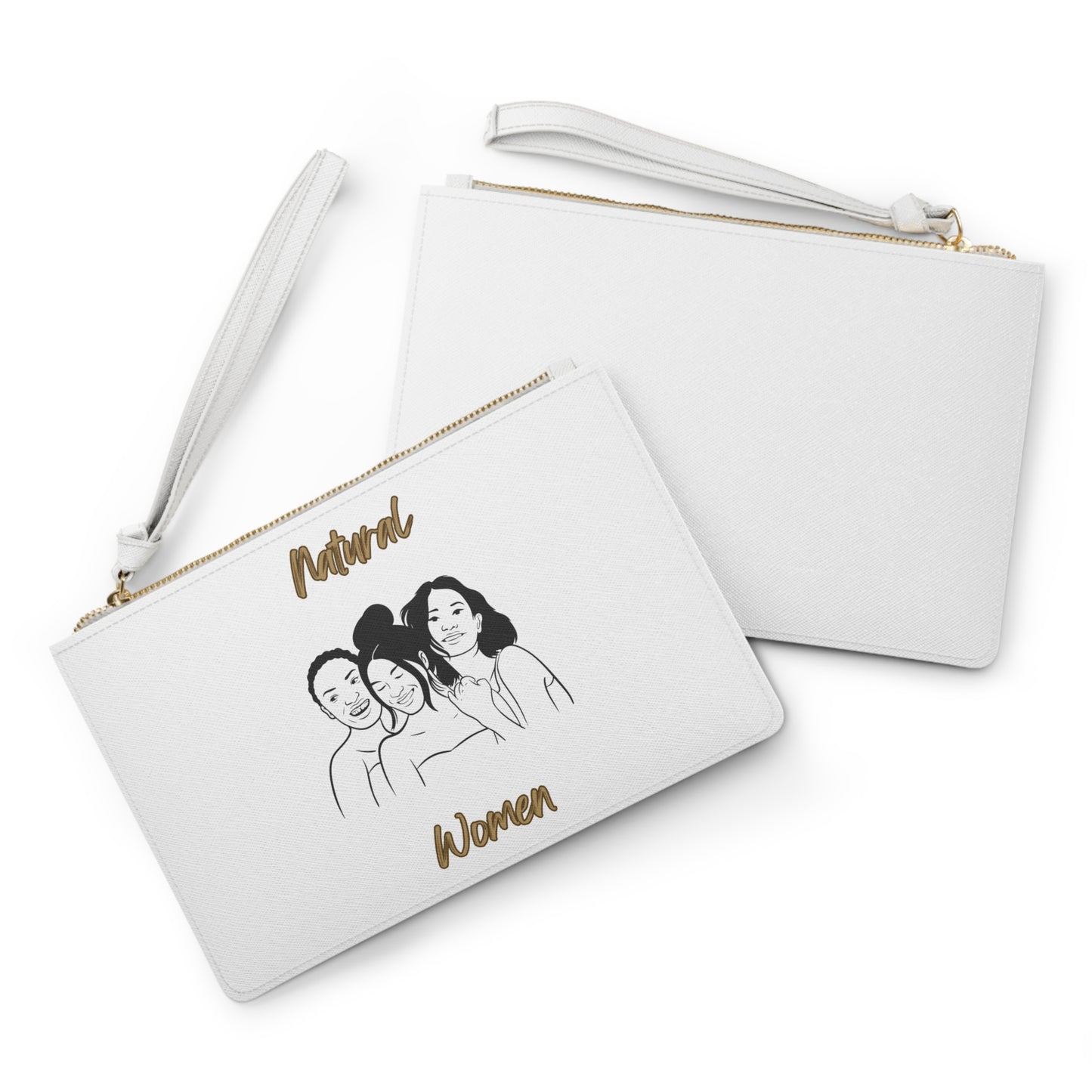 Natural Women Laughing Friends (BL) Clutch Bag WHITE