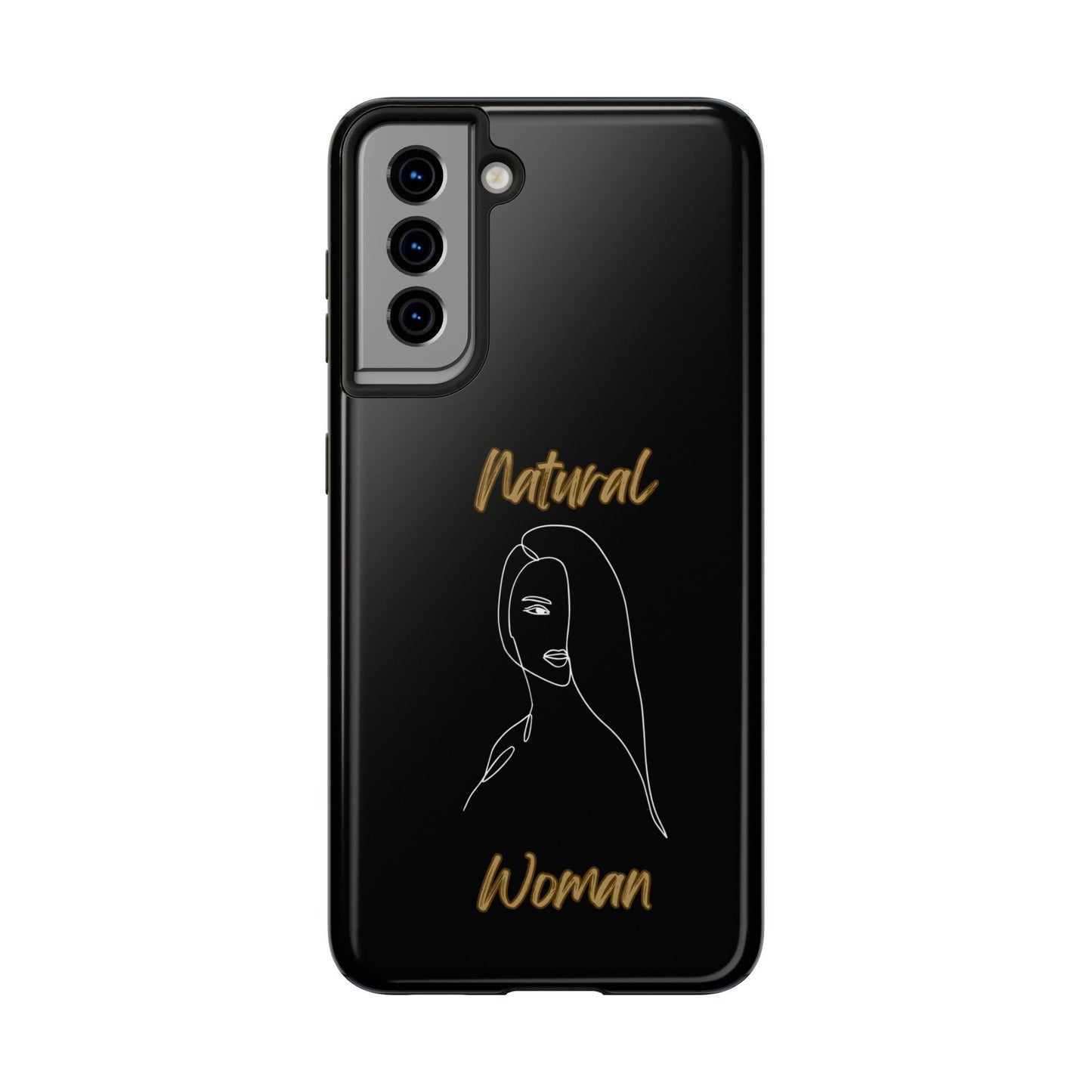 Natural Woman Covered Eye (WL)Tough Phone Cases BLACK
