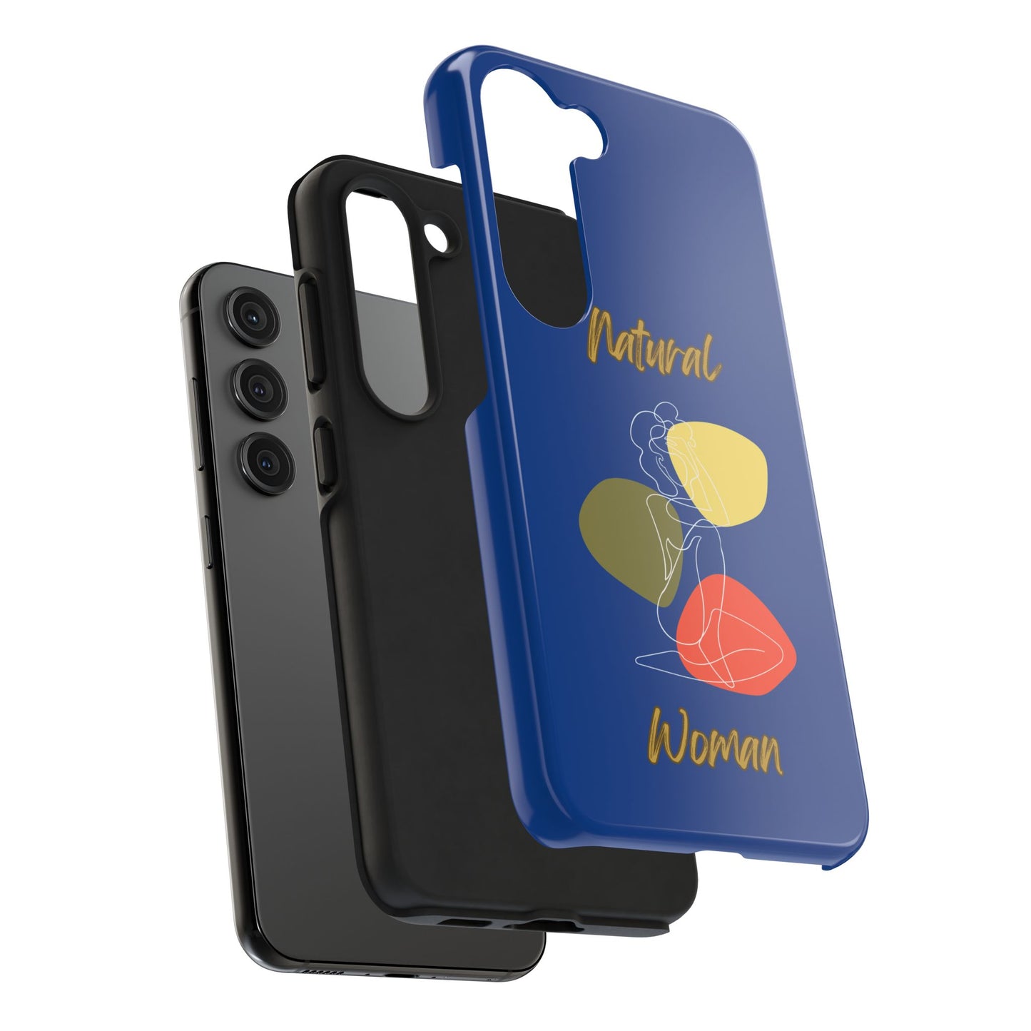 Natural Woman Colorful Pose (WL)Tough Phone Cases DARK BLUE