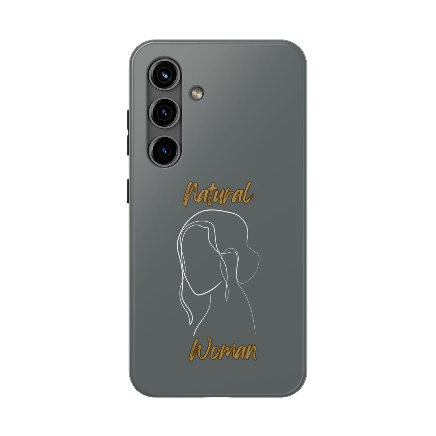Natural Woman Hanging Hair (WL) Tough Phone Cases DARK GREY