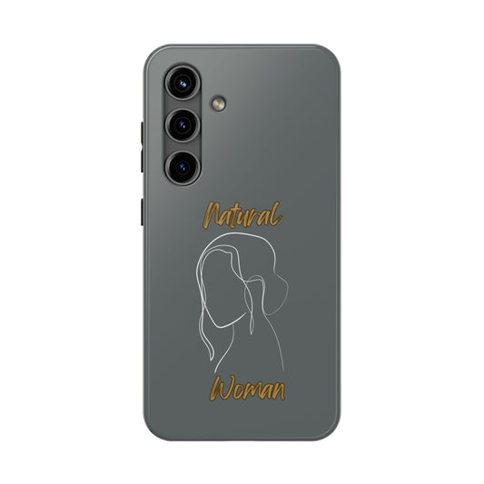 Natural Woman Hanging Hair (WL) Tough Phone Cases DARK GREY