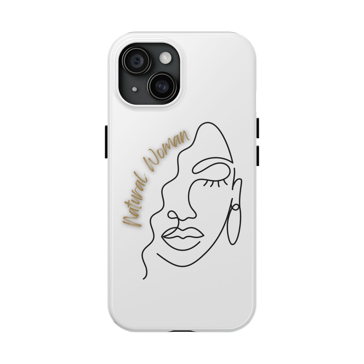Natural Woman Half Face (BL)Tough Phone Case WHITE