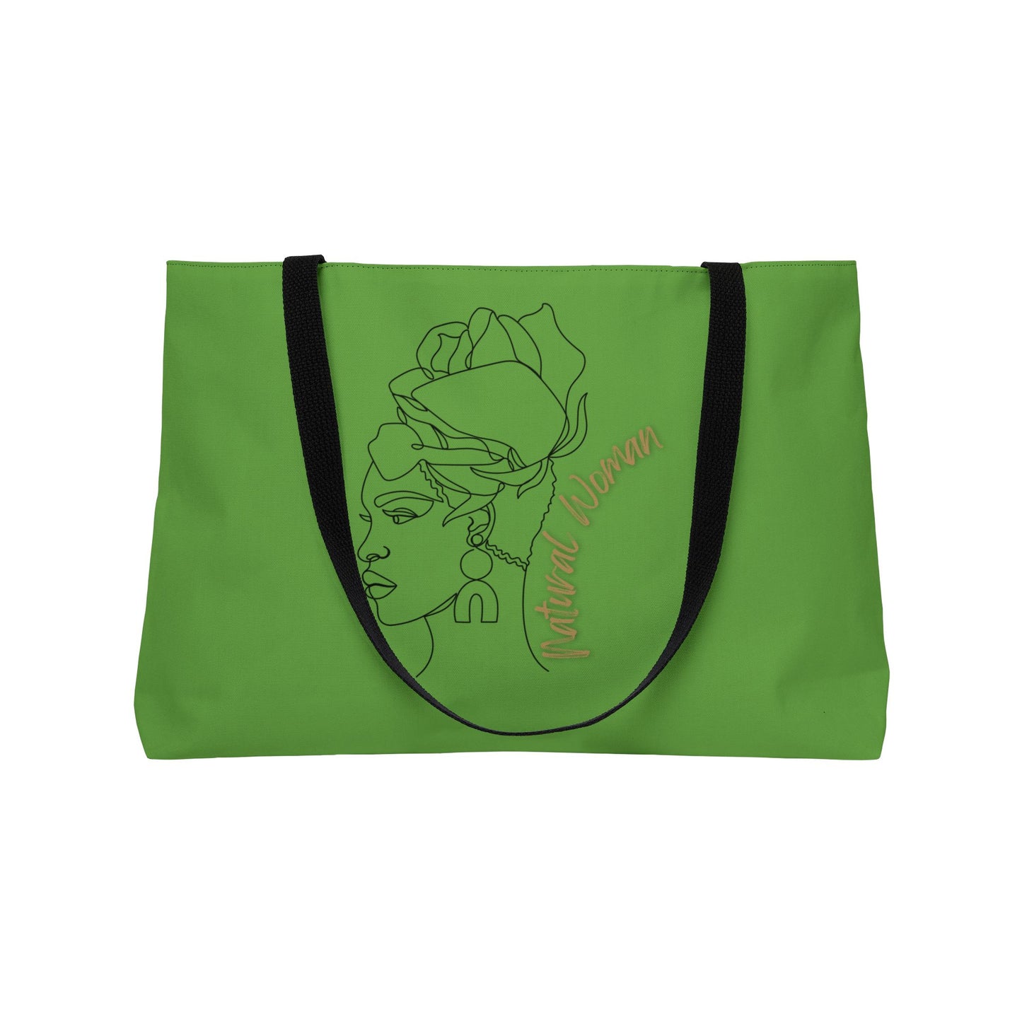 Natural Woman Flower Wrap (BL) Weekender Tote Bag GREEN