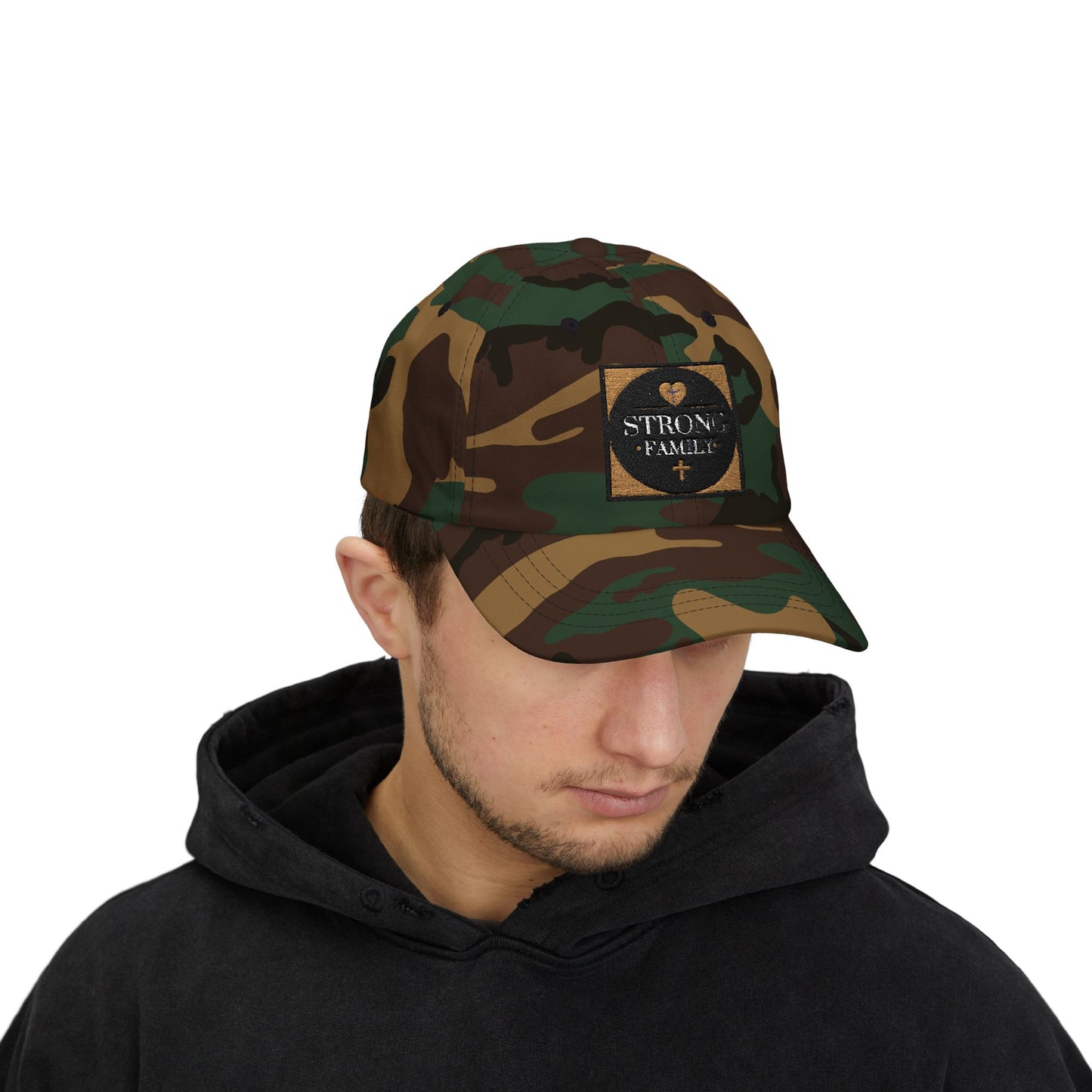 Strong Family Custom Casual Cap - GREEN CAMO