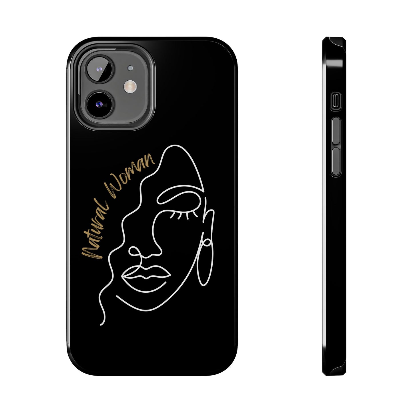 Natural Woman Half Face (WL)Tough Phone Case BLACK