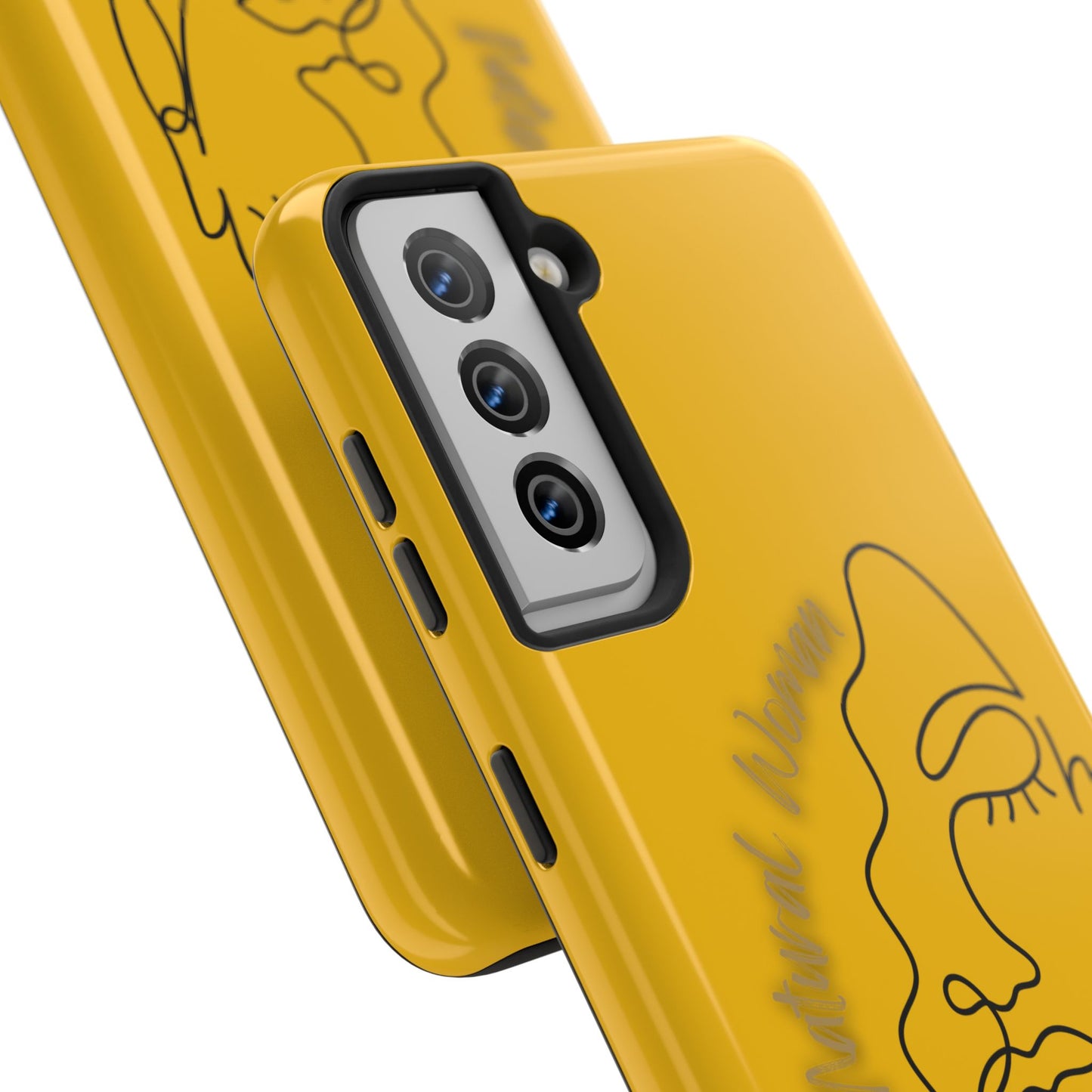 Natural Woman Half Face (BL)Tough Phone Case YELLOW