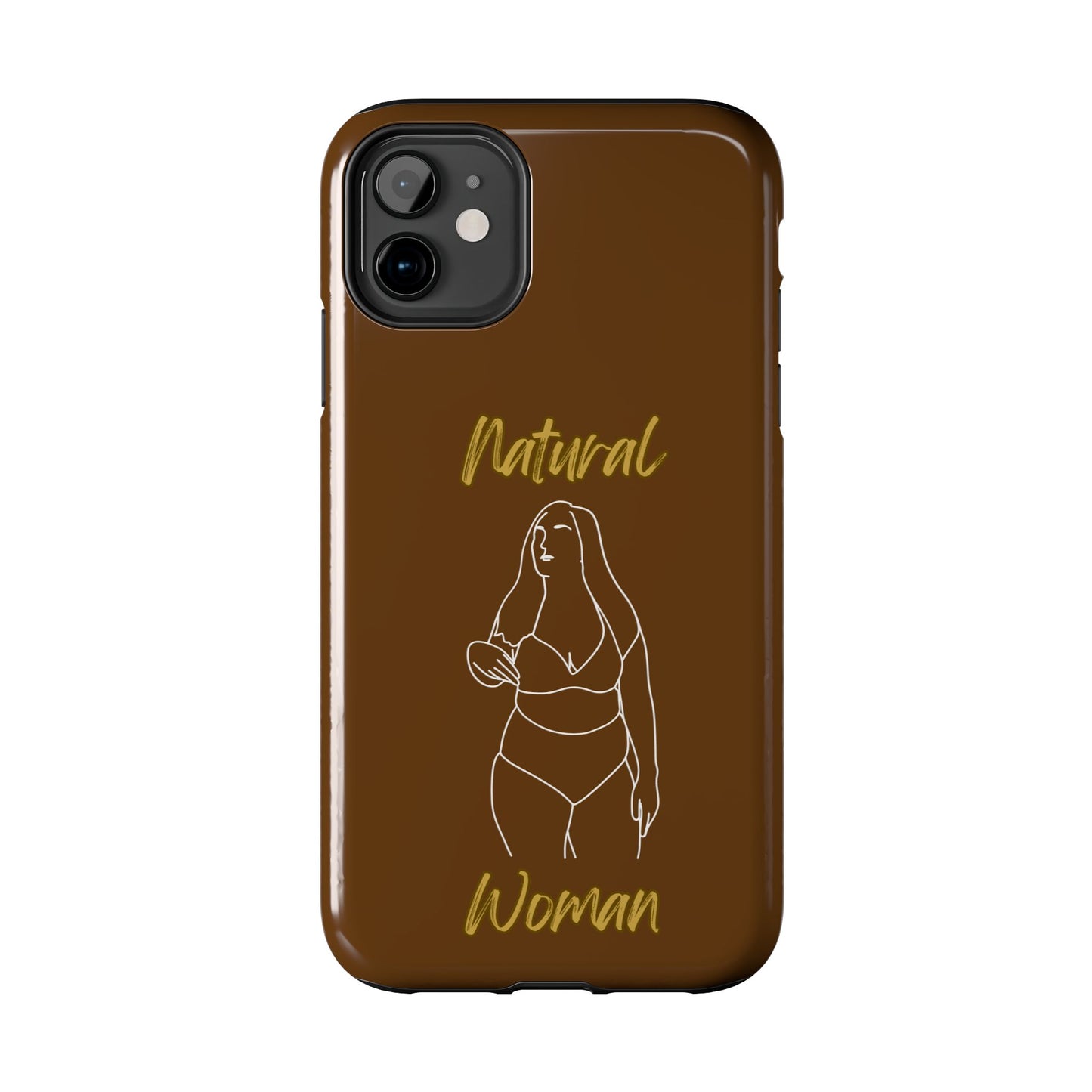 Natural Woman Full Beauty (WL)Tough Phone Cases BROWN