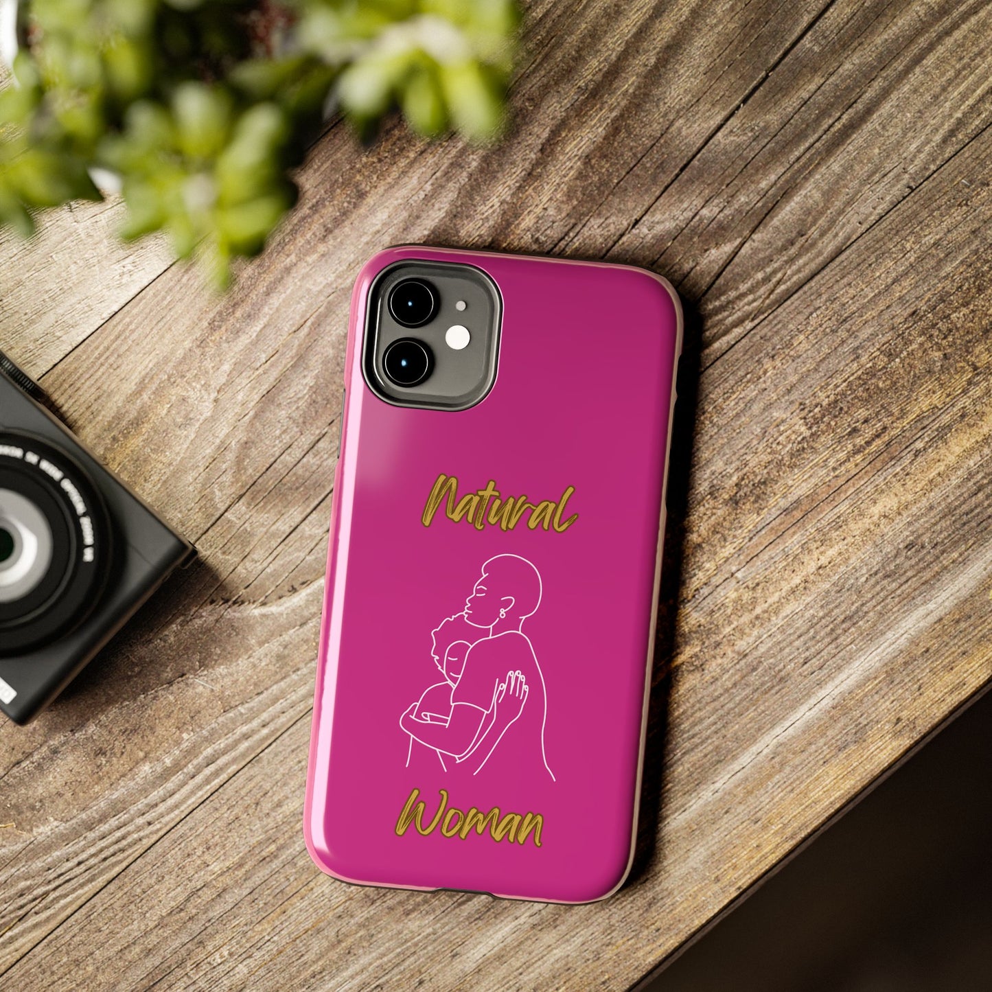 Natural Woman Safe With Momma (WL) Tough Phone Cases PINK