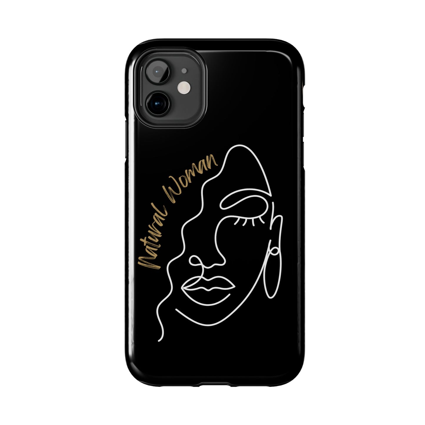 Natural Woman Half Face (WL)Tough Phone Case BLACK