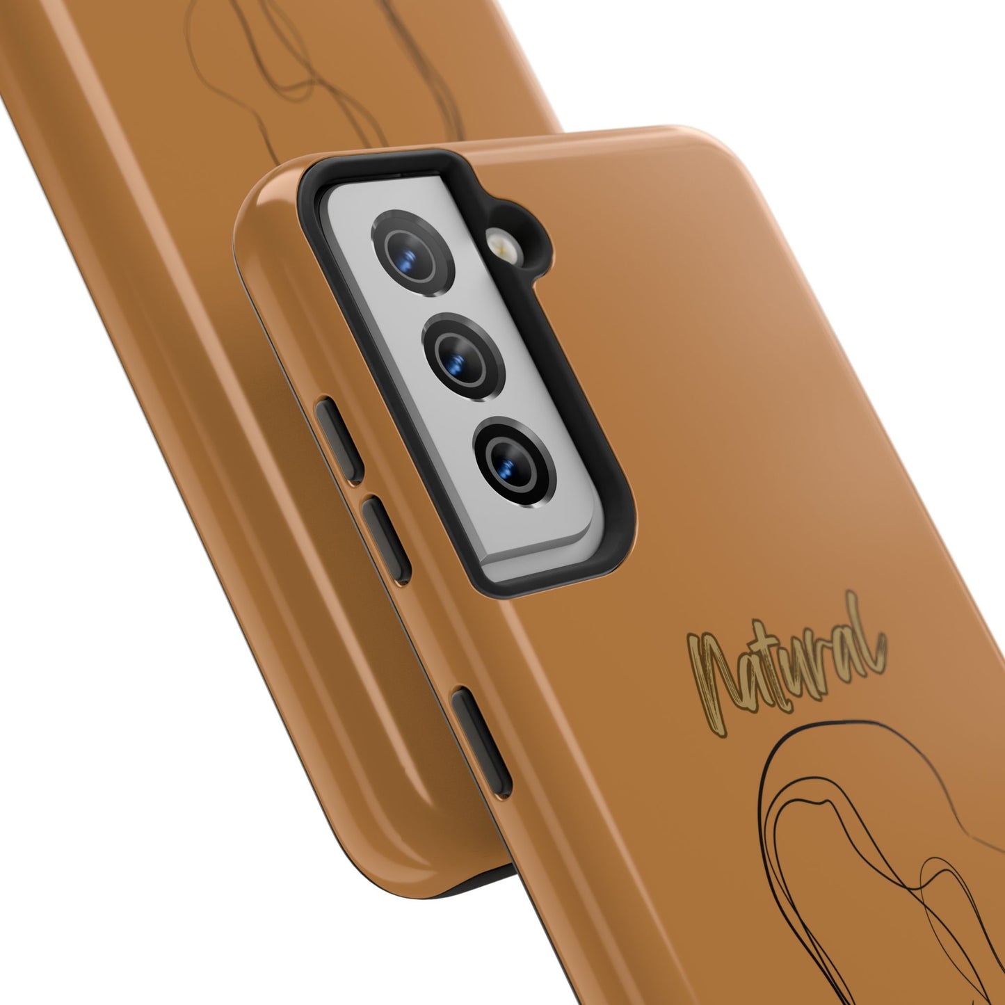 Natural Woman Hanging Hair (BL) Tough Phone Cases LIGHT BROWN
