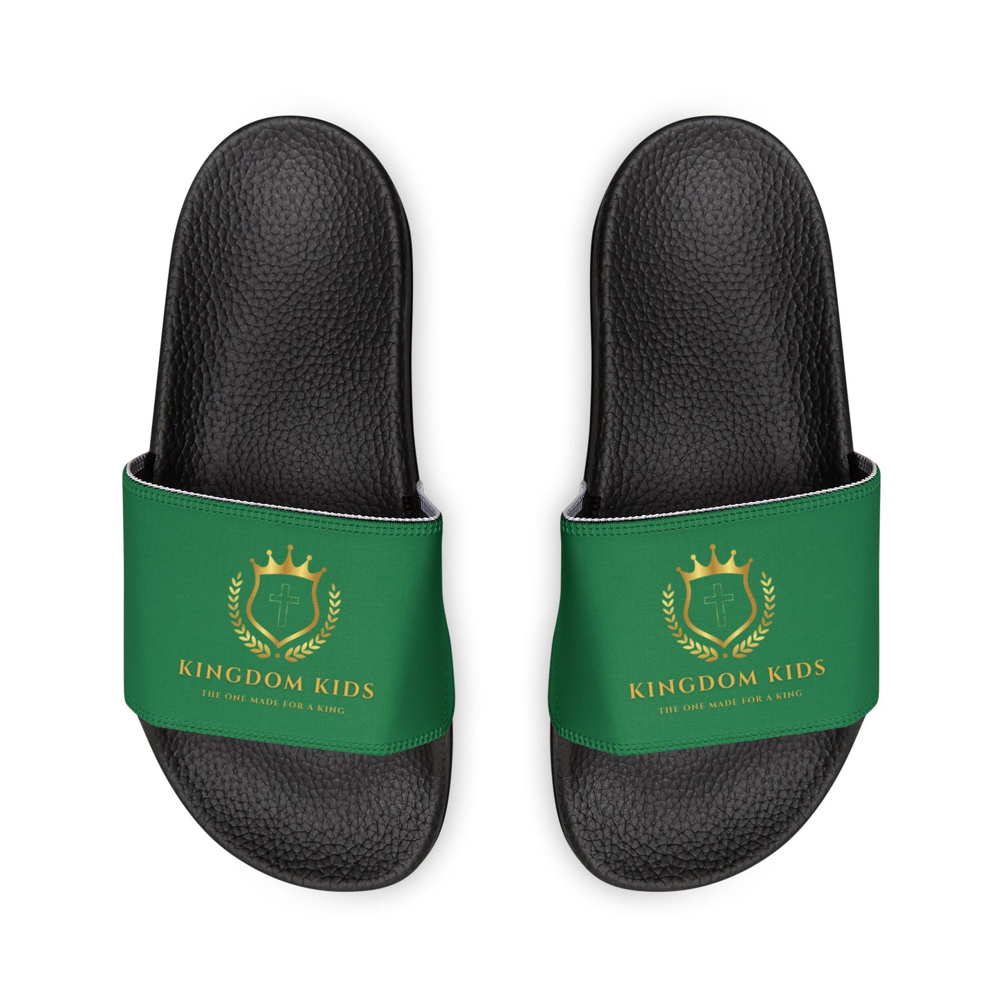 Kingdom Kids Youth Removable-Strap Sandals (Dark Green)