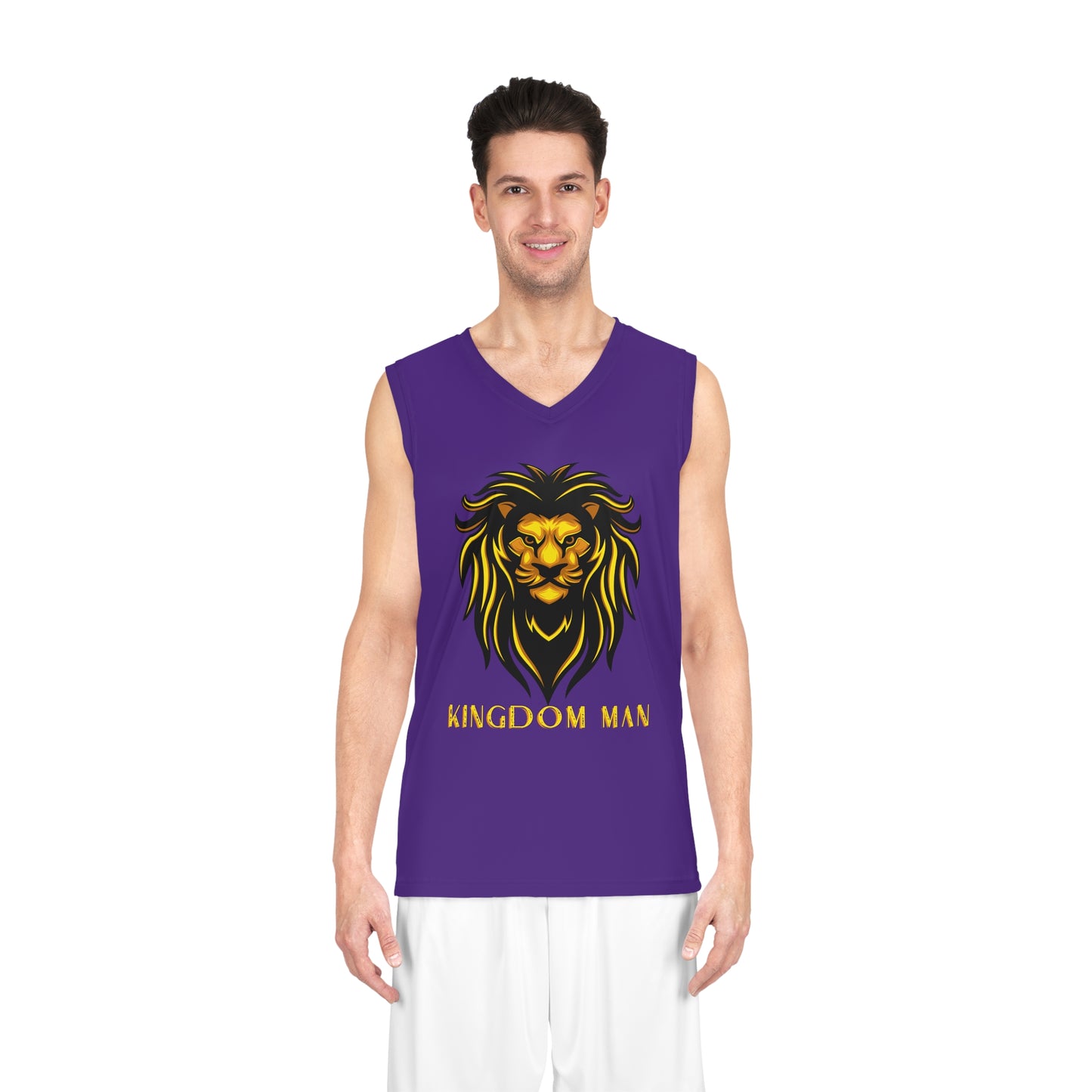 Kingdom Man (Gold) Basketball Jersey PURPLE