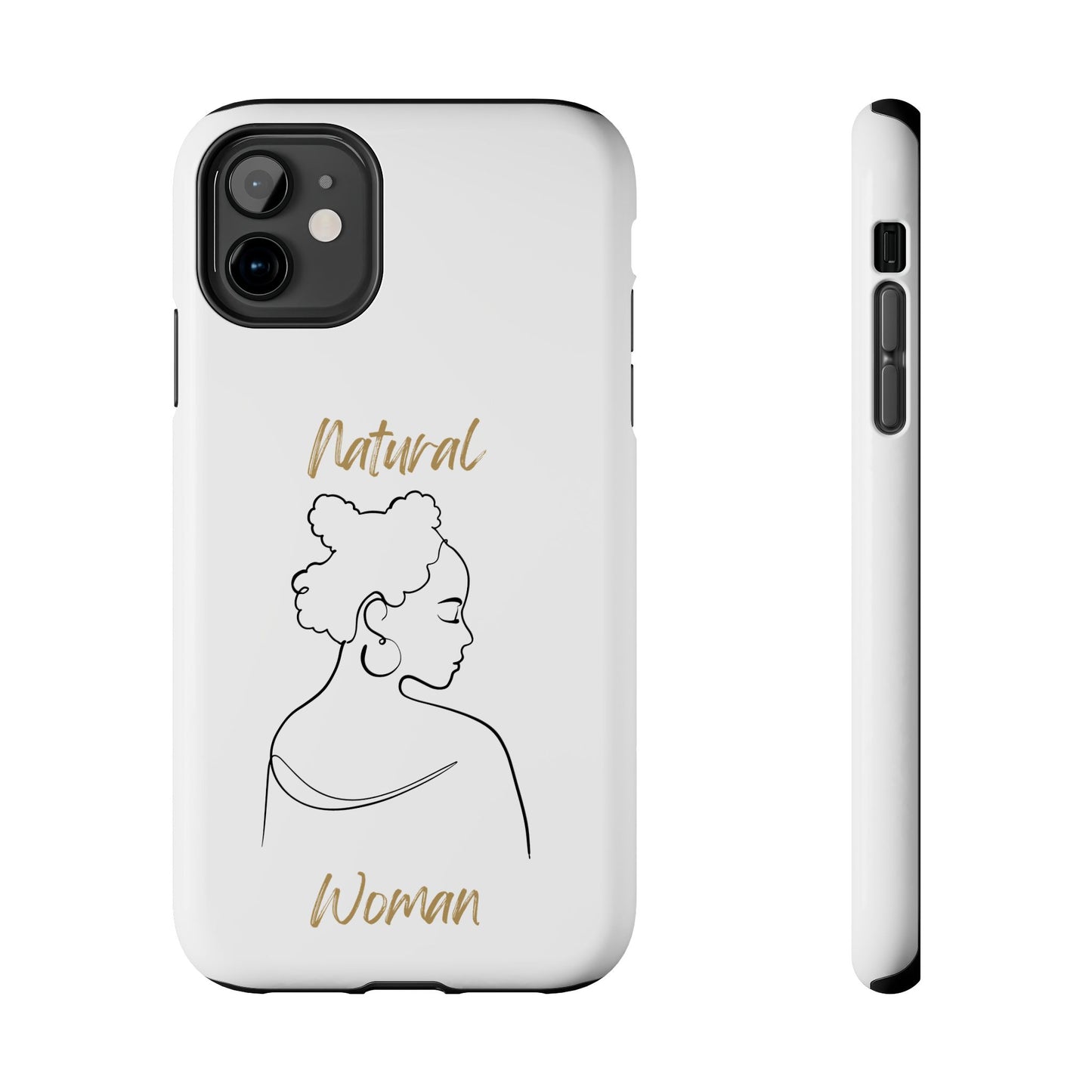 Natural Woman Twists (BL) Tough Phone Case WHITE