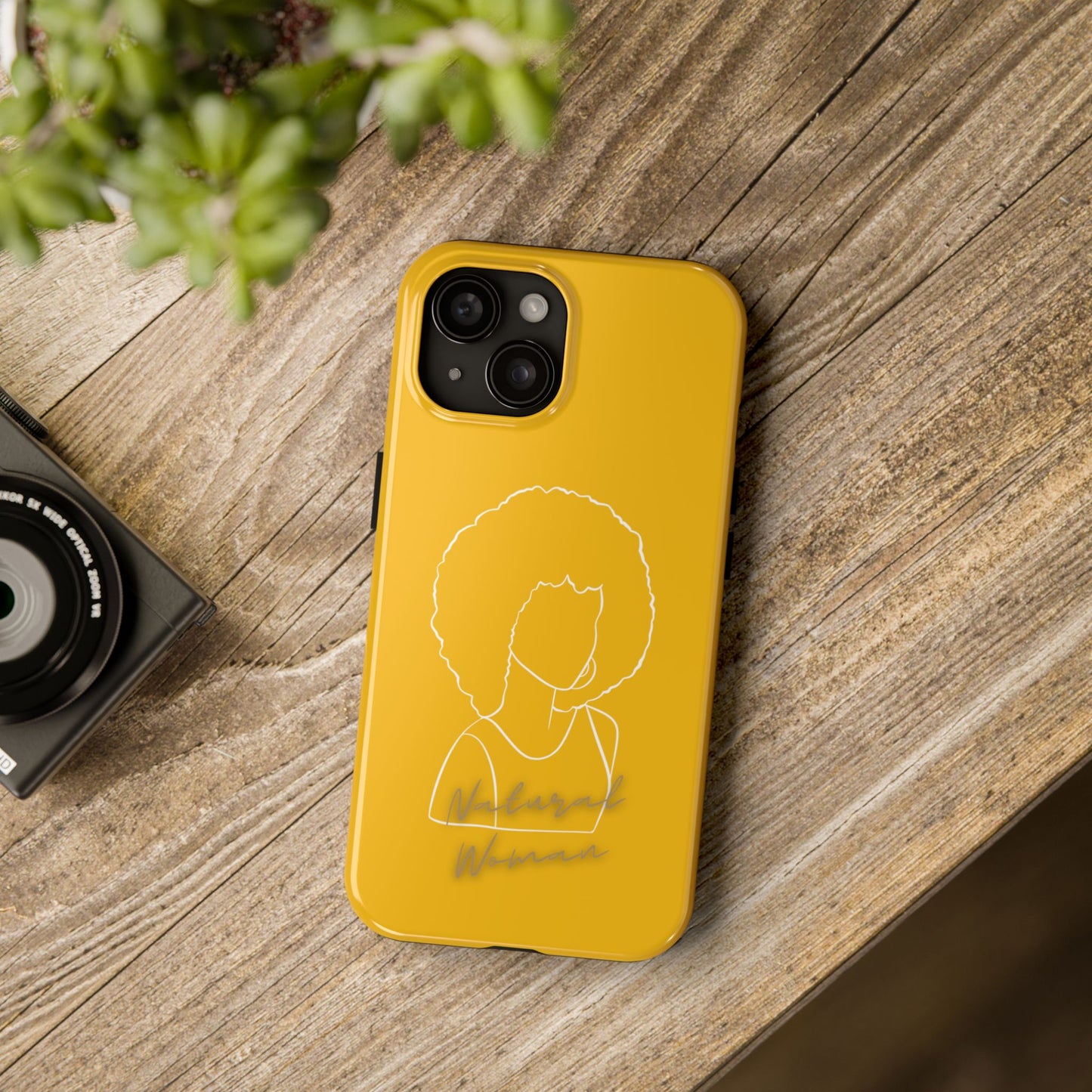 Natural Woman Afro (WL)Tough Phone Cases YELLOW