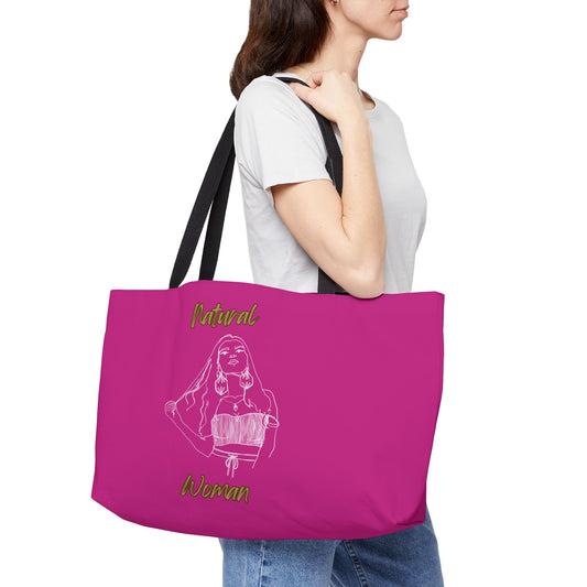 Natural Woman Thinking (WL) Weekender Tote Bag PINK