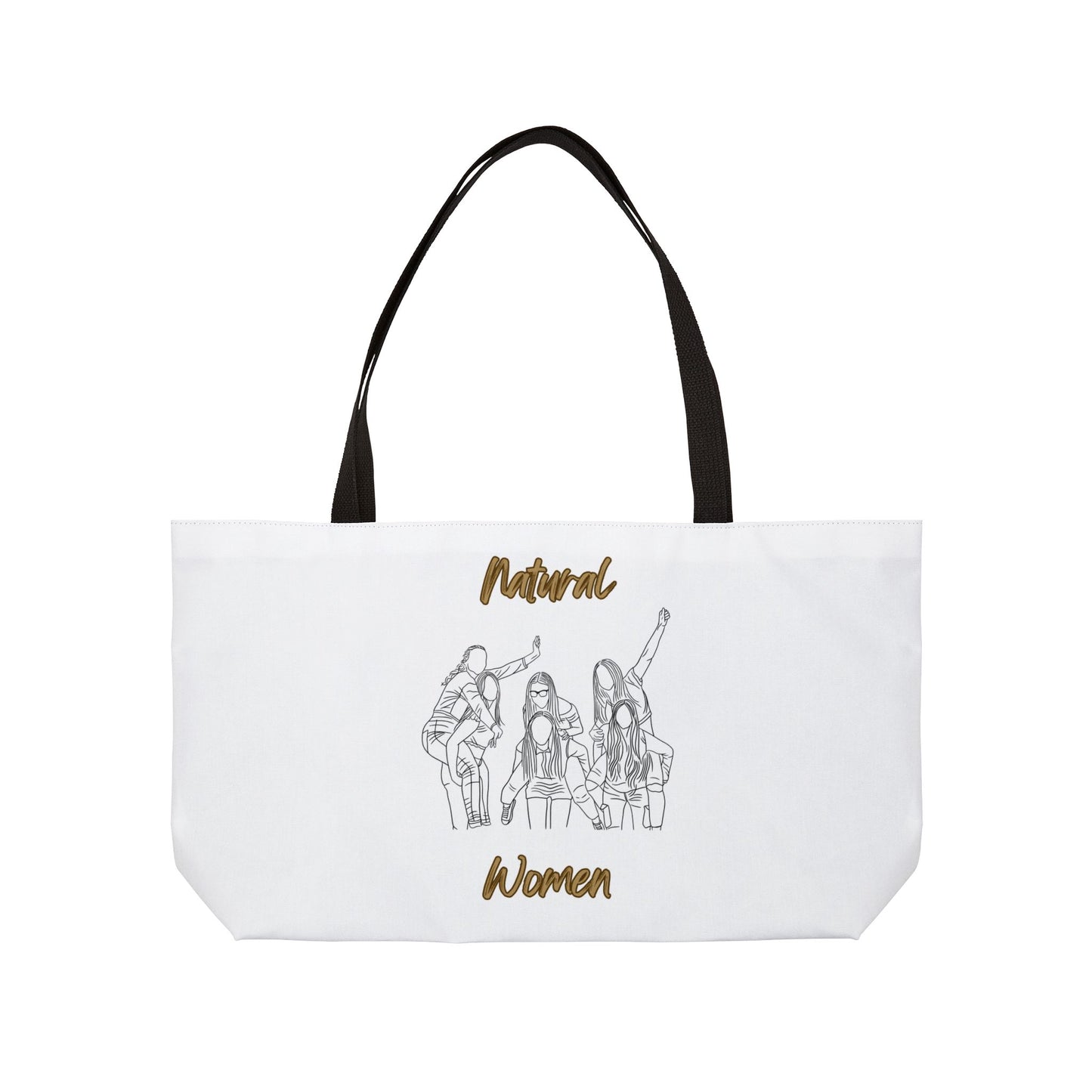 Natural Women Piggy Back (BL) Weekender Tote Bag WHITE