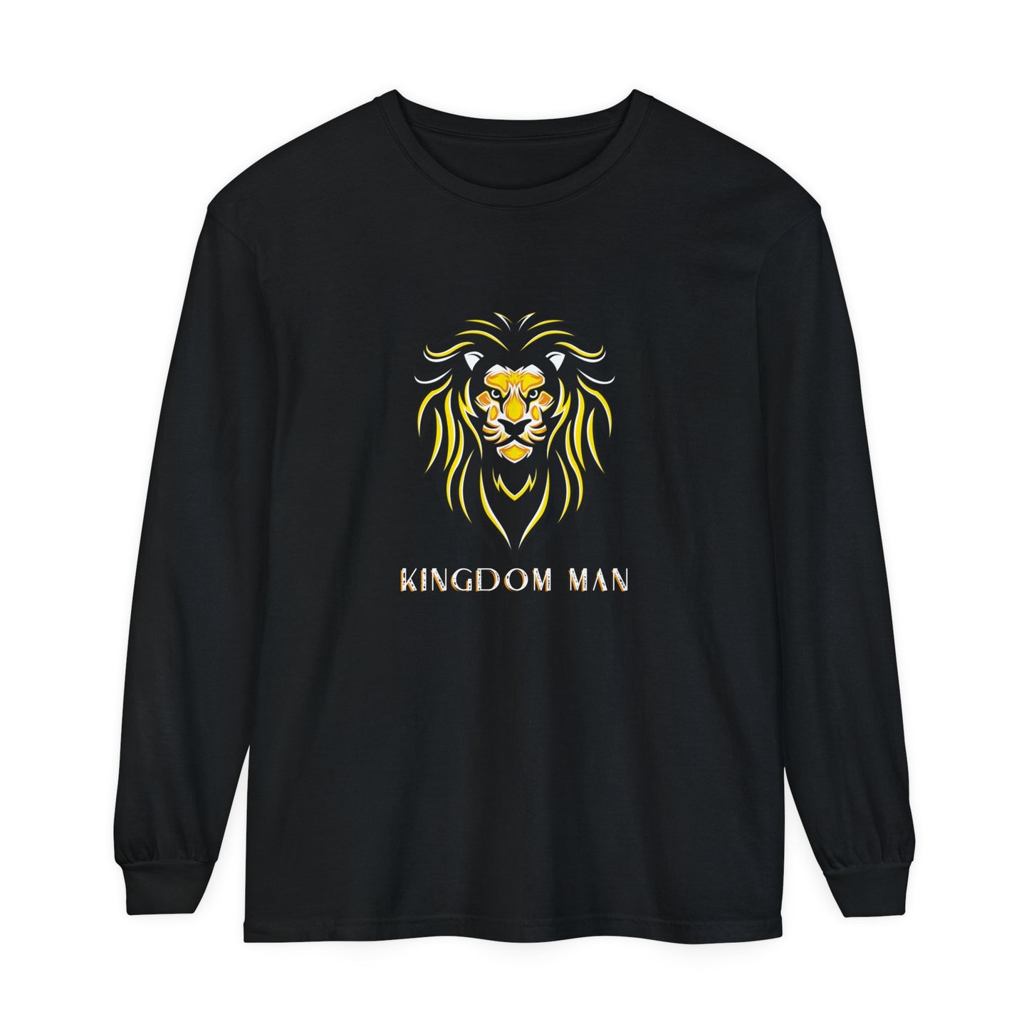 Kingdom Man (White/Gold) Long Sleeve T-Shirt