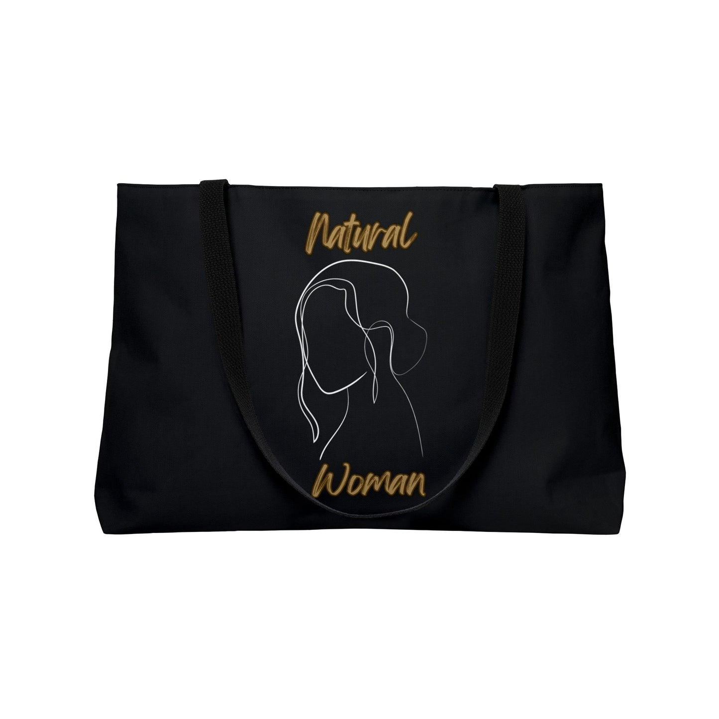 Natural Woman Hanging Hair (WL) Weekender Tote Bag BLACK